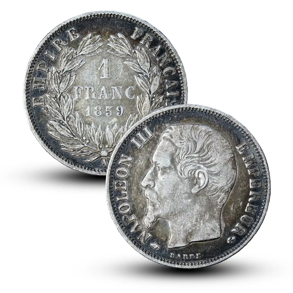 Riproduzione Moneta Argento Francia 1859 - immagine 1
