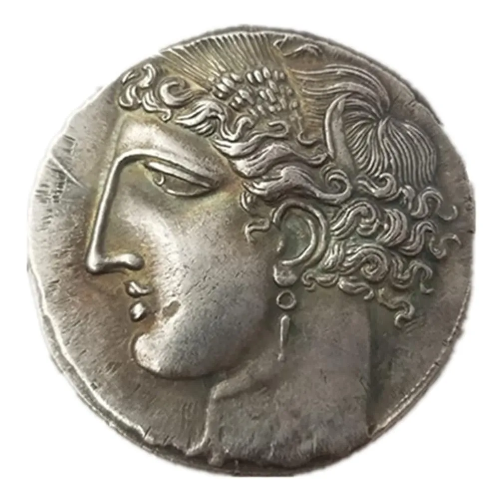 Riproduzione Moneta Antica Greca Corinto Pegasus in Argento - immagine 1