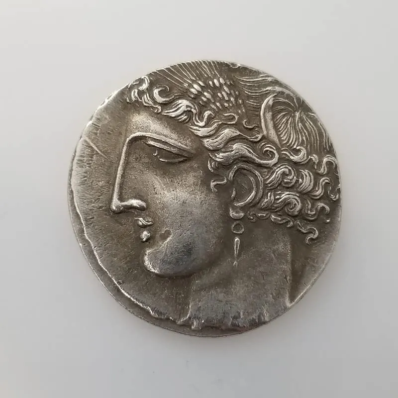 Riproduzione Moneta Antica Greca Corinto Pegasus in Argento - immagine 3