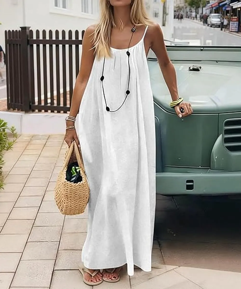 ABINGOO Vestito Estivo Lungo Donna Schiena Scoperta Maxi Abito - immagine 4