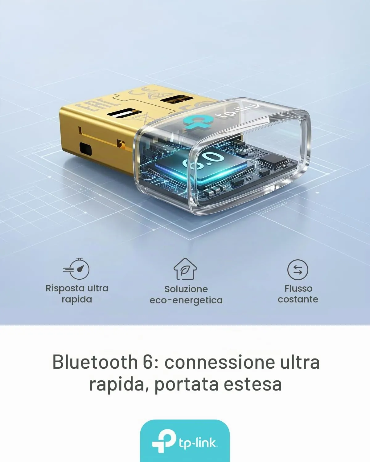 TP-Link UB600 Adattatore USB Bluetooth 6.0 Nano Wireless per PC - immagine 2