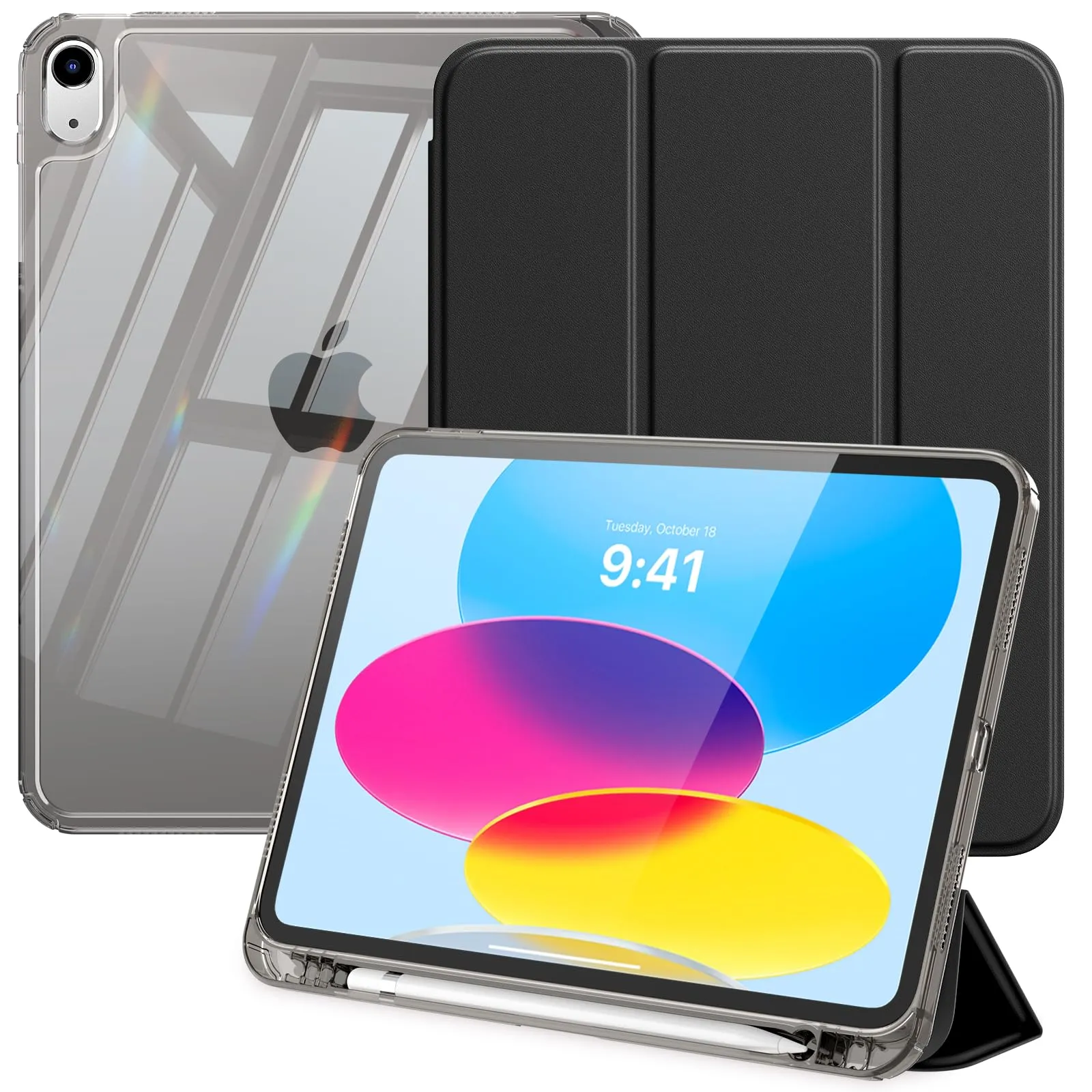 MoKo Cover per iPad 11ª Gen 11" e iPad 10ª Gen 10.9", Nero - immagine 1