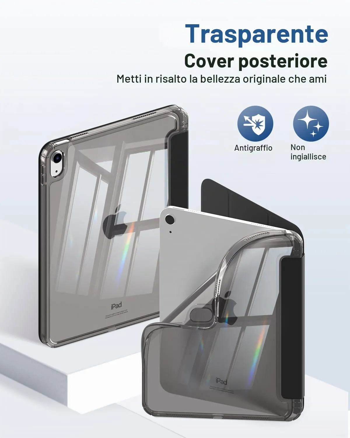 MoKo Cover per iPad 11ª Gen 11" e iPad 10ª Gen 10.9", Nero - immagine 3