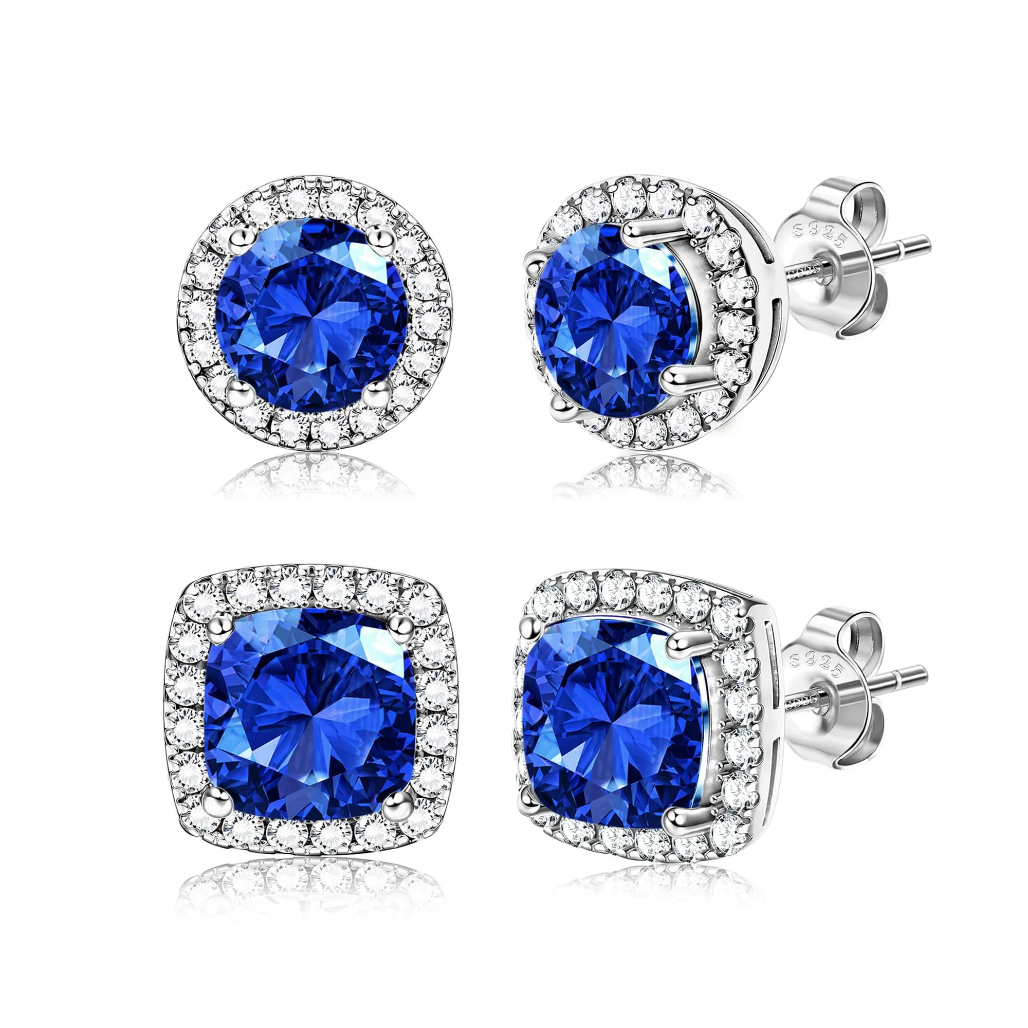 Dochais Orecchini in Argento Sterling 925 con Zirconi Cubici per Uomo e Donna - immagine 1