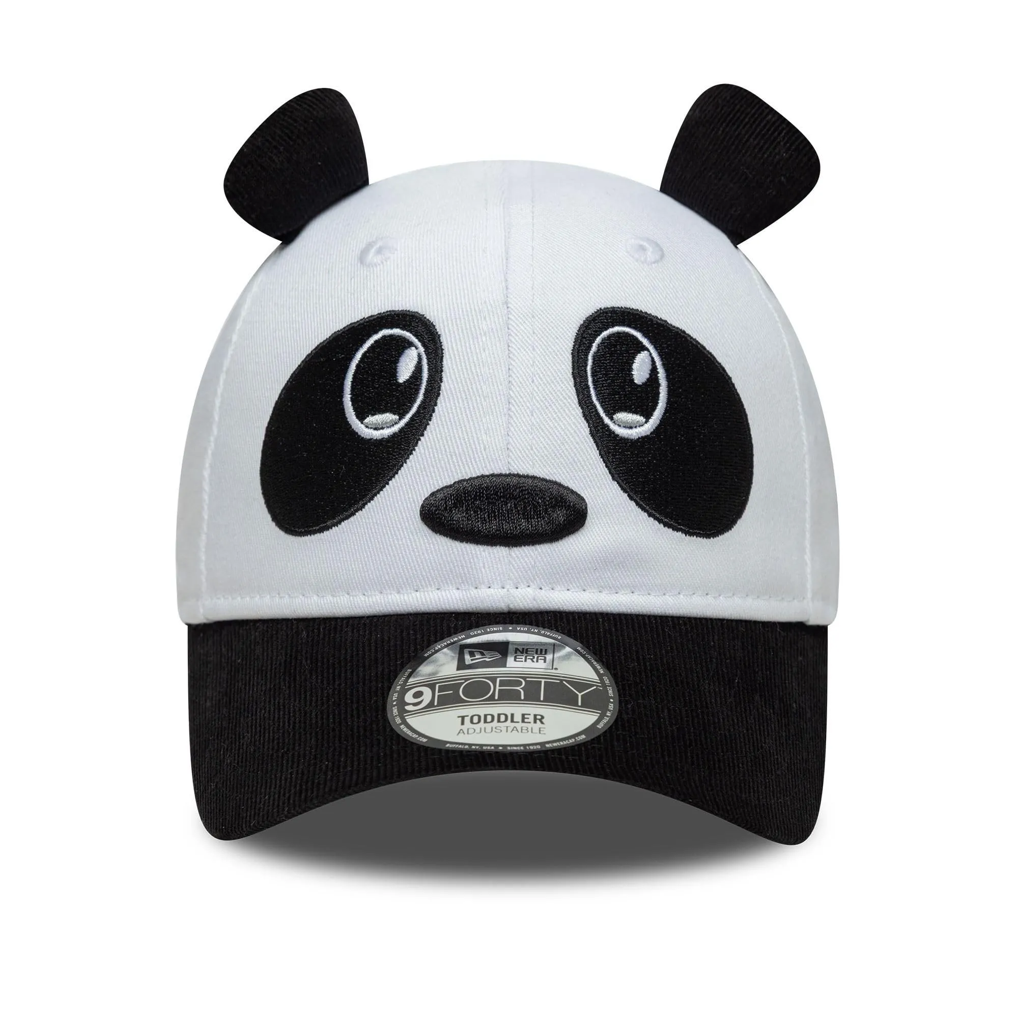 New Era Panda Cord Ears 9Forty Toddler Cap - White/Black - immagine 2