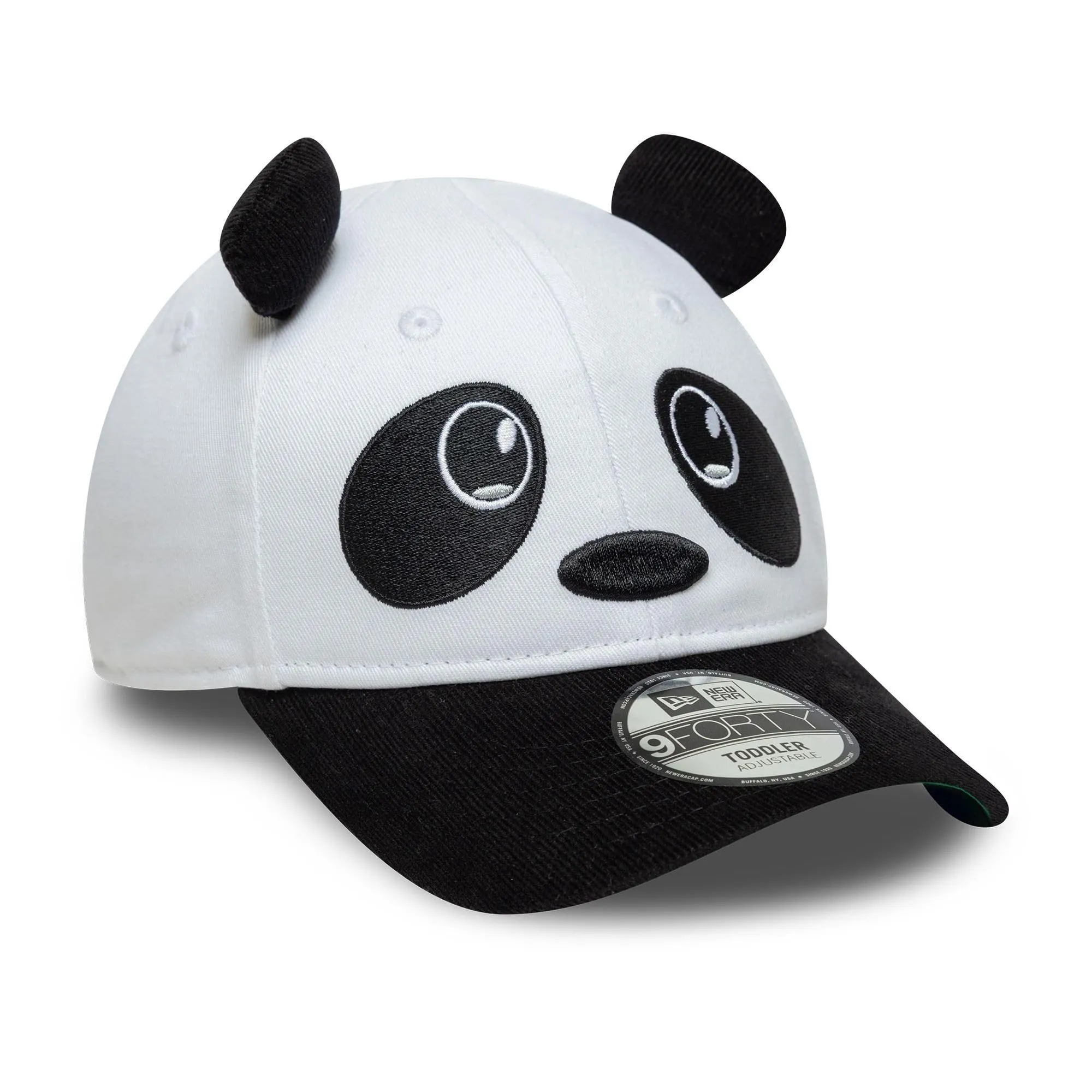 New Era Panda Cord Ears 9Forty Toddler Cap - White/Black - immagine 3