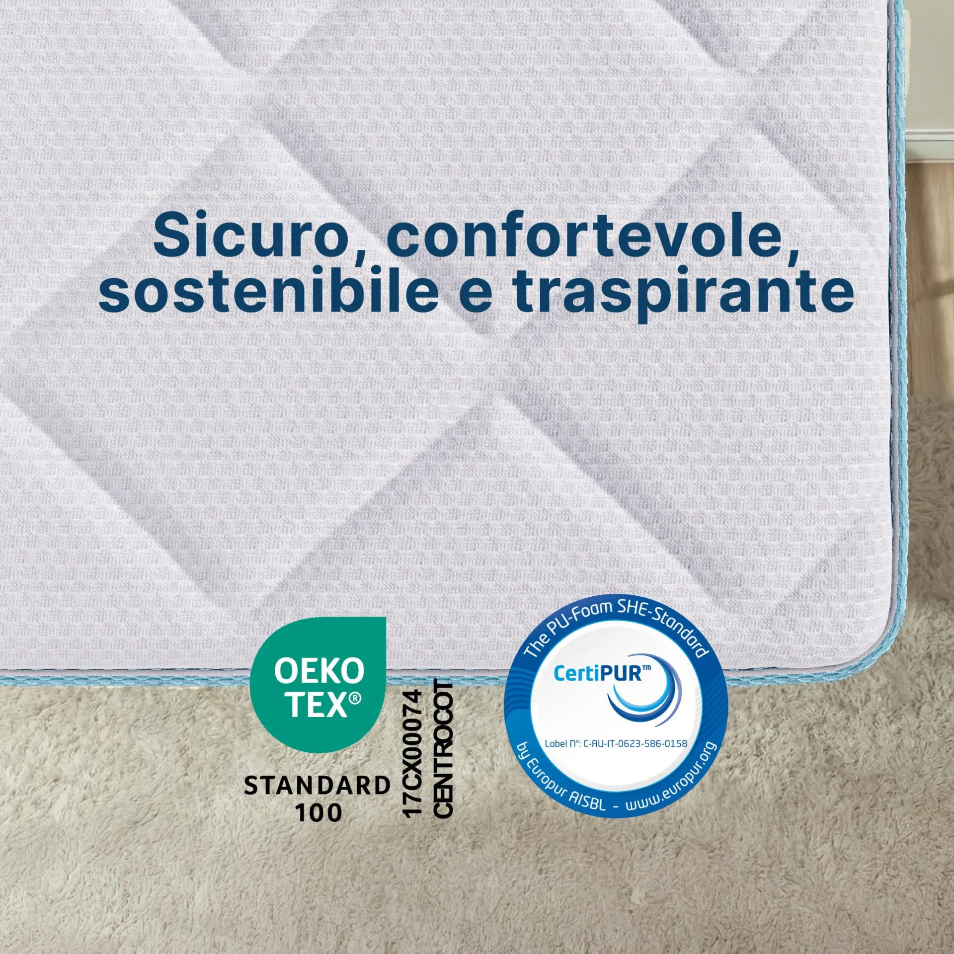 Sleephome Materasso Matrimoniale 180x190 h 20 cm Molle Insacchettate e Memory Lite Vaniglia - immagine 6