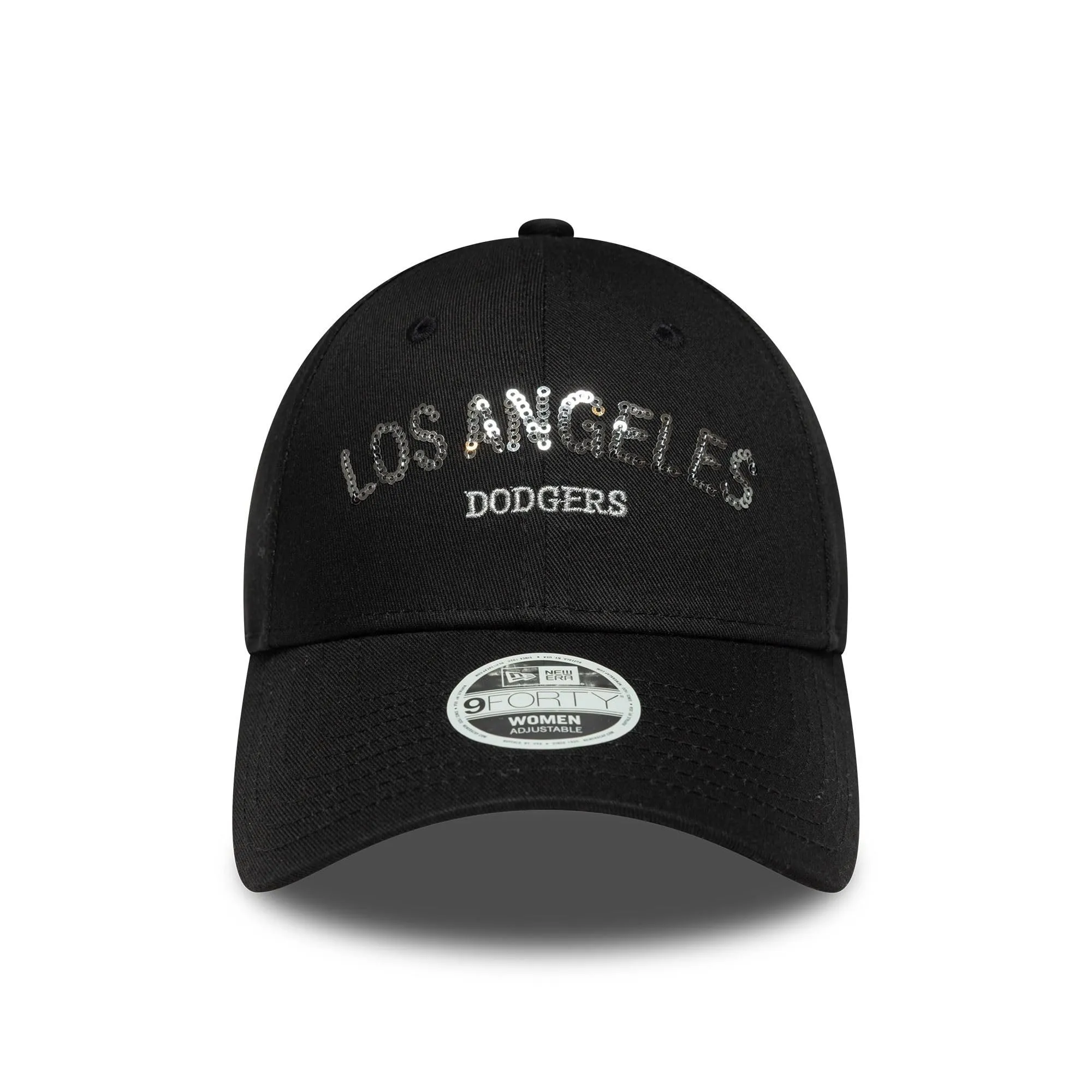New Era Los Angeles Dodgers MLB Sequin Wordmark 9Forty Women's Cap - Black - immagine 2
