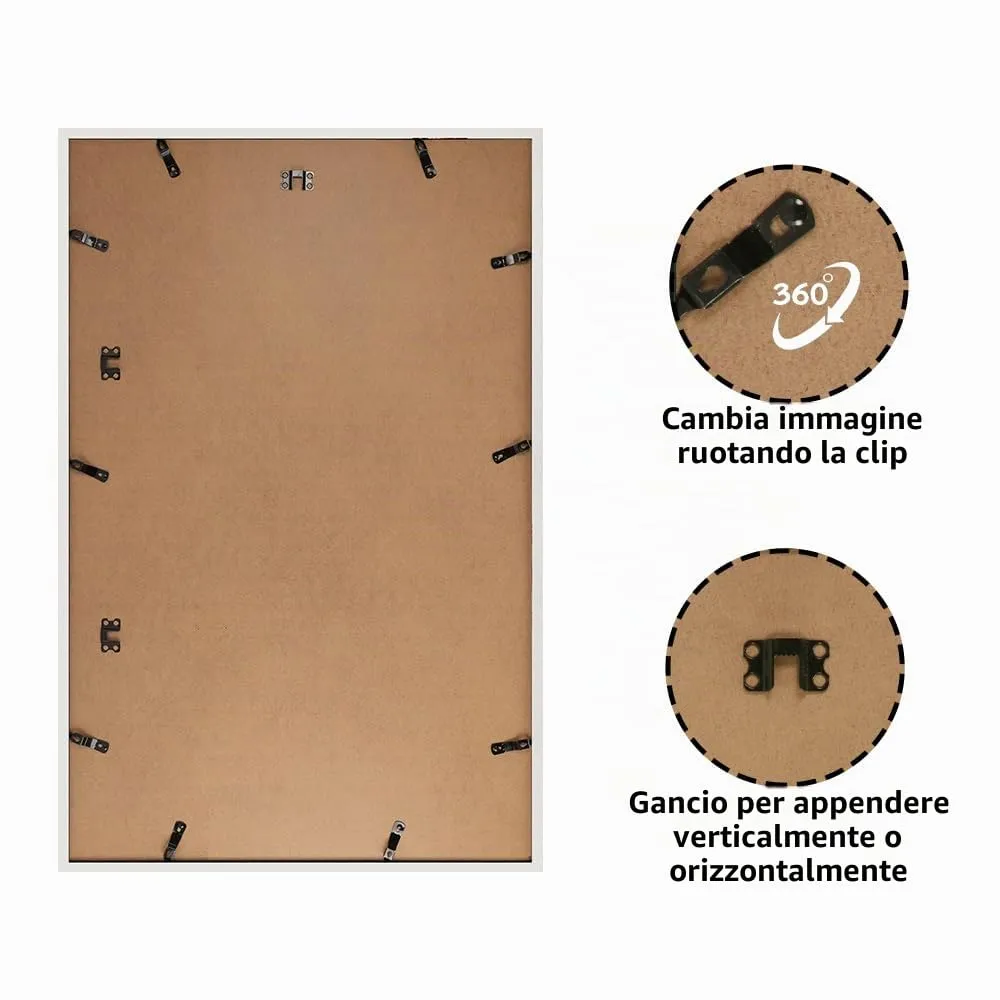 Giftgarden Cornice in Alluminio Bianca 50x75cm, 1 Pezzo - immagine 4