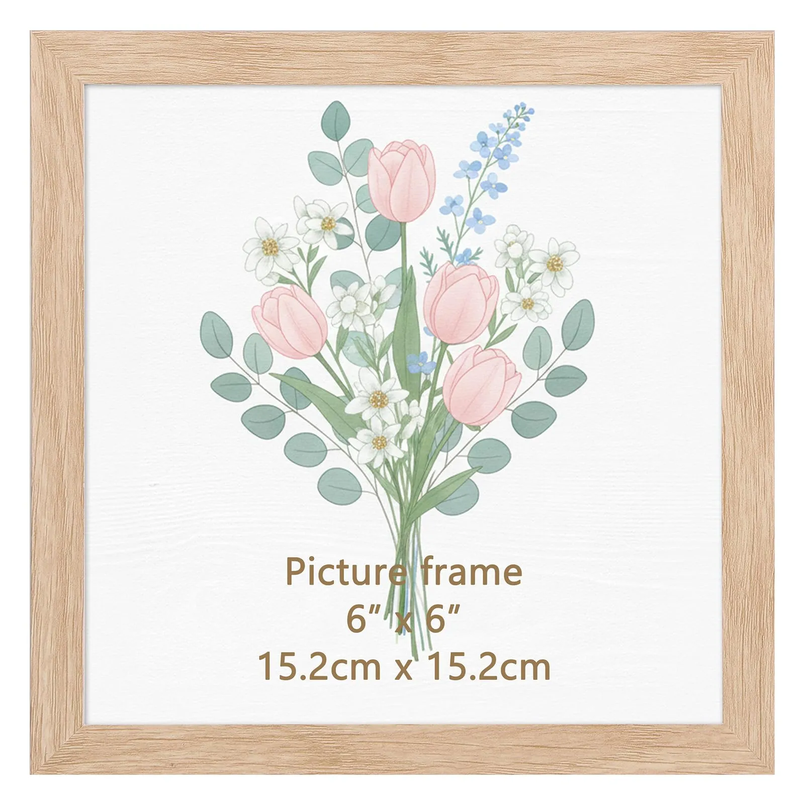 Giftgarden Cornice 15x15cm, PVC Legno Naturale, 1 Pezzo - immagine 1