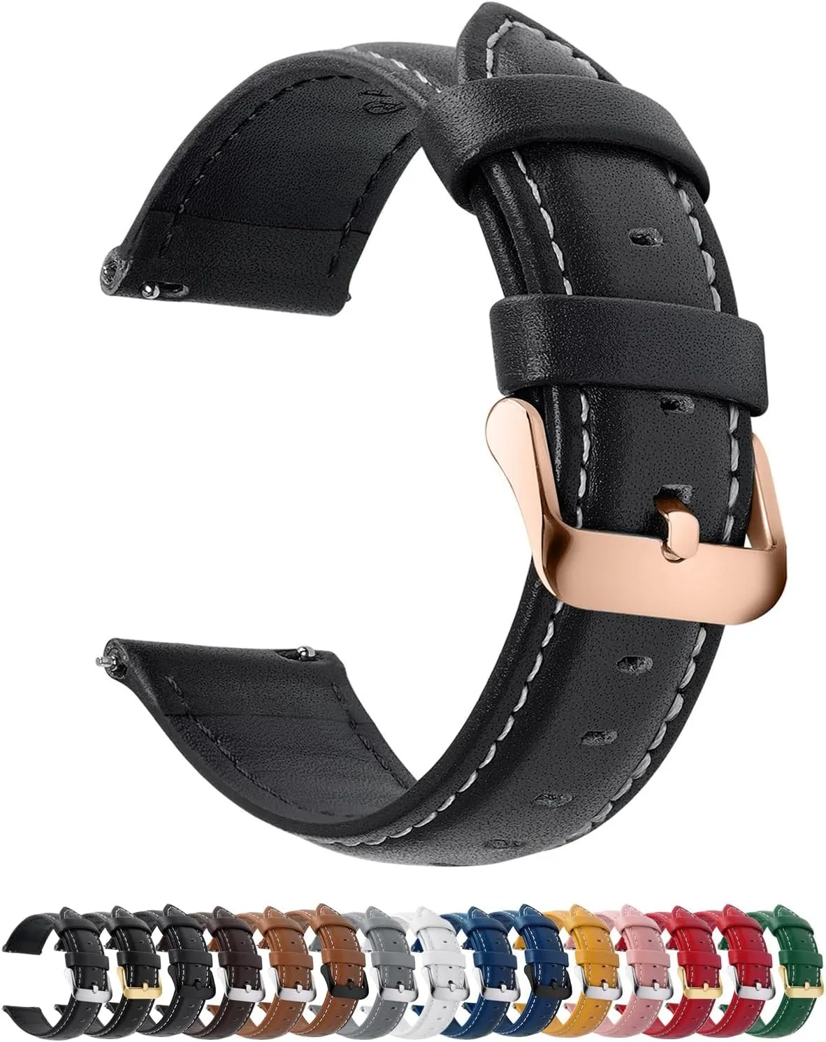 Fullmosa Cinturino per Orologio 12mm in Pelle a Sgancio Rapido - immagine 1