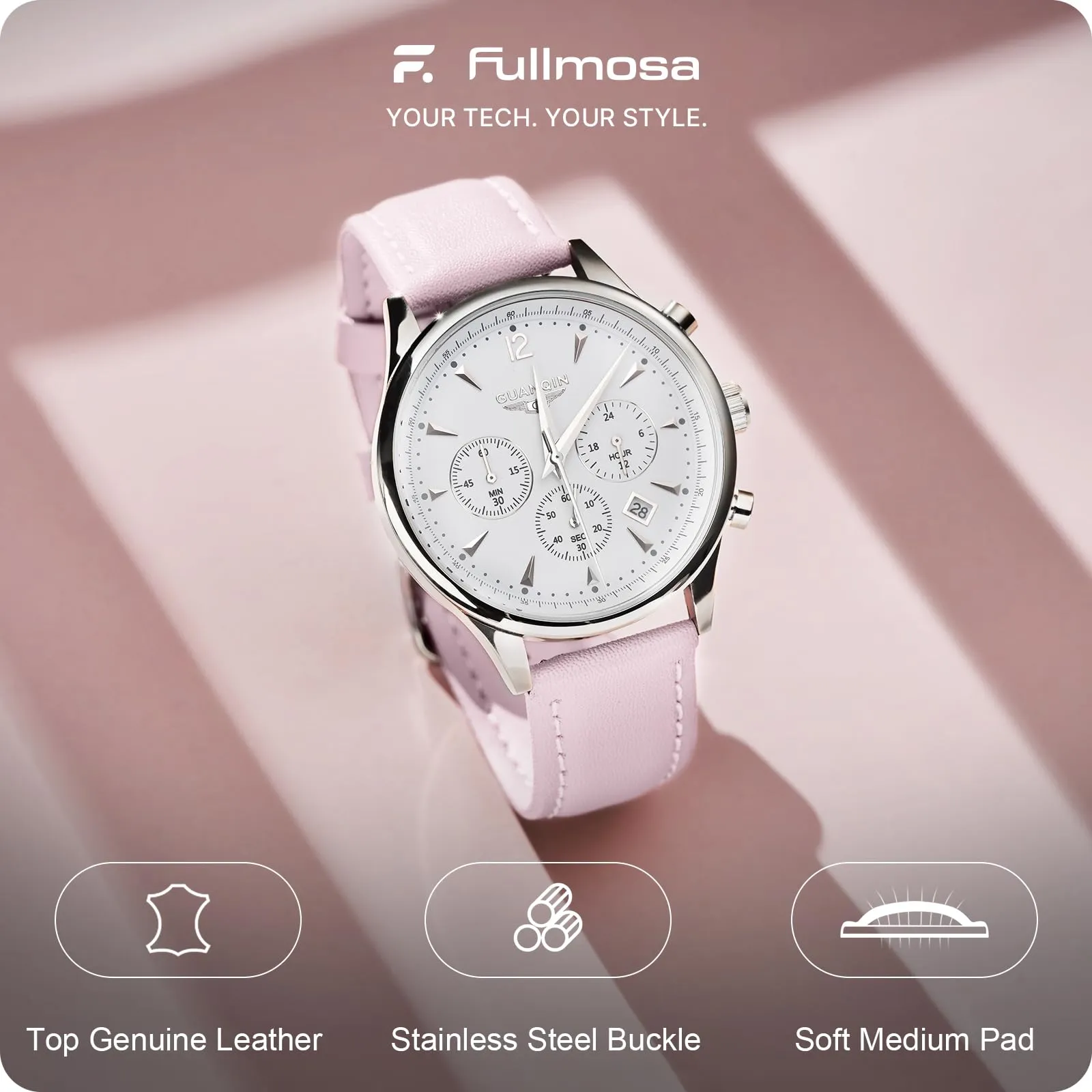 Fullmosa Cinturino per Orologio 12mm in Vera Pelle a Sgancio Rapido - immagine 2