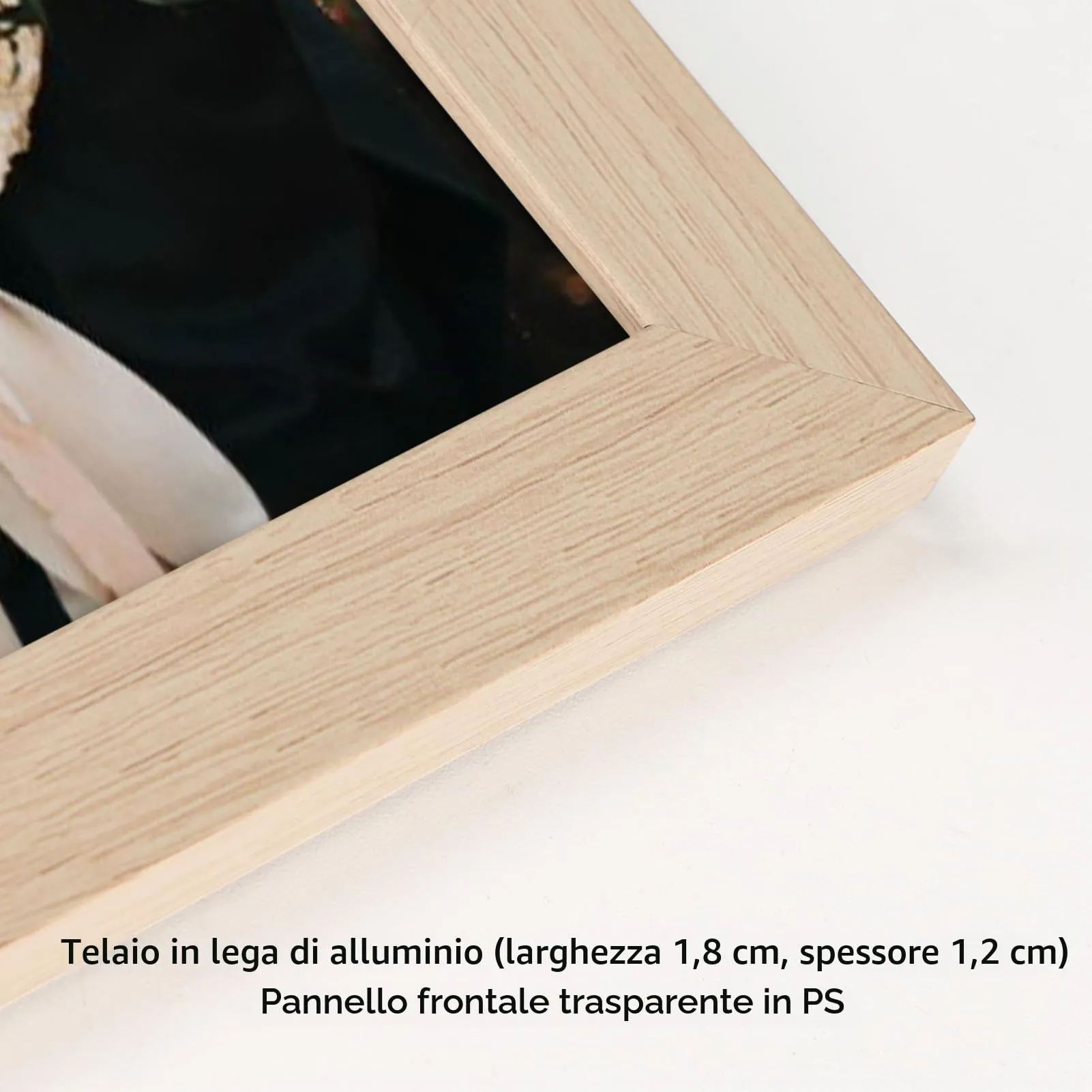 Giftgarden Cornice in Alluminio, Legno Naturale, 50x75 cm, 1 Pezzo - immagine 8