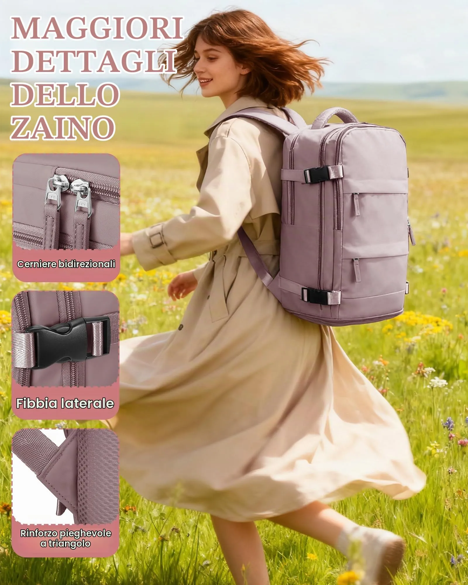 SZLX Zaino da Viaggio Sottovuoto con Pompa 40x30x20cm per Ryanair e Wizzair, Impermeabile con Scomparto Laptop 14 Pollici e Scomparto per Scarpe - immagine 10