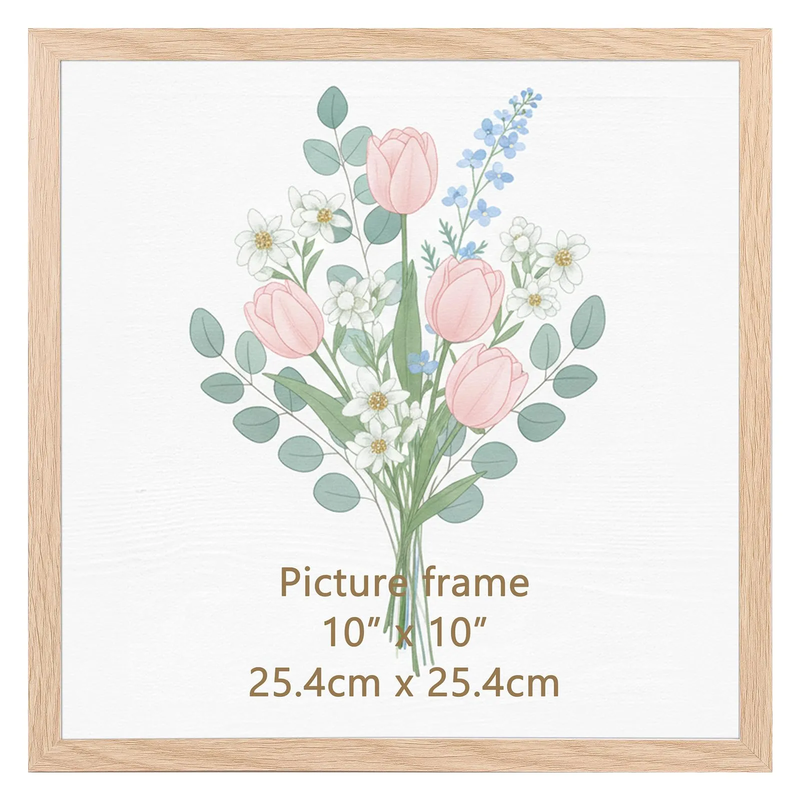 Giftgarden Cornice 25x25cm, PVC, Legno Naturale, 1 Pezzo - immagine 1