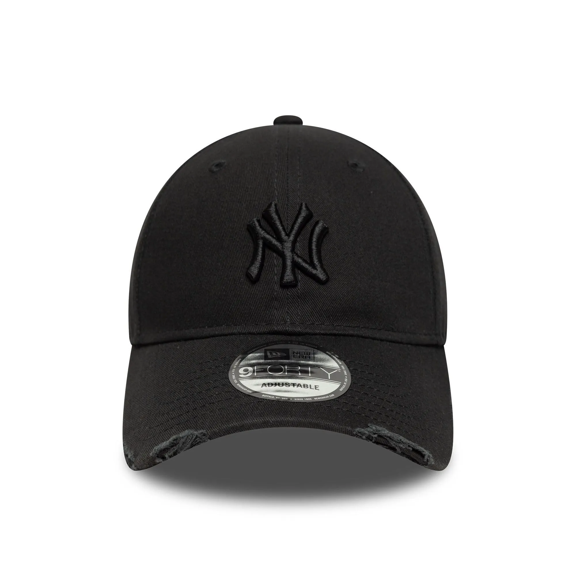 New Era New York Yankees MLB 9Forty Washed Distressed Cap - Black - immagine 2
