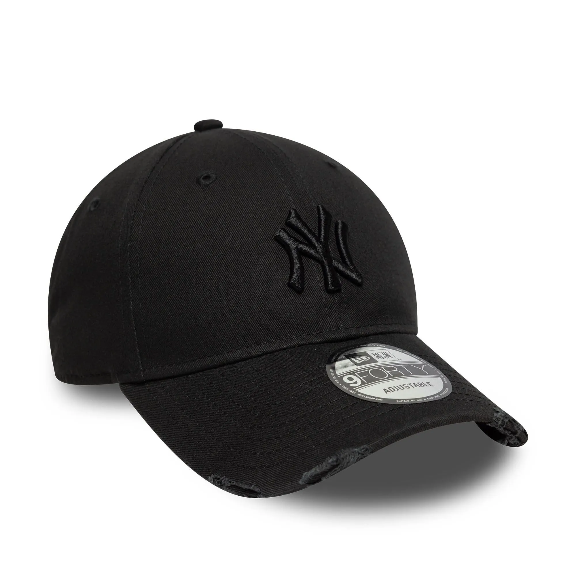 New Era New York Yankees MLB 9Forty Washed Distressed Cap - Black - immagine 3