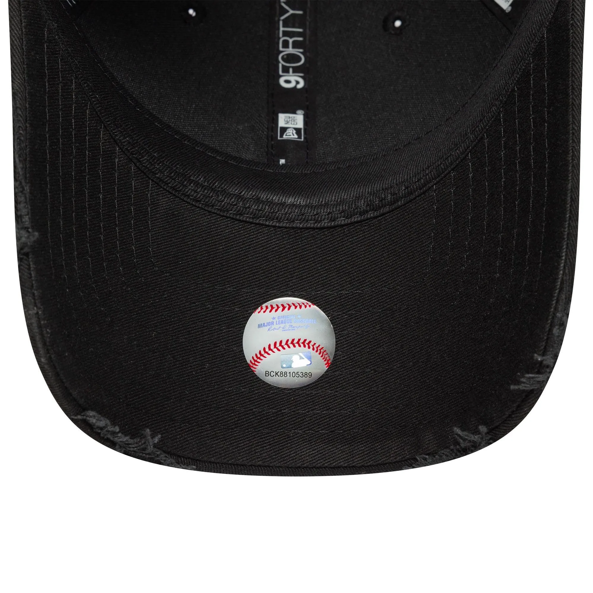 New Era New York Yankees MLB 9Forty Washed Distressed Cap - Black - immagine 5