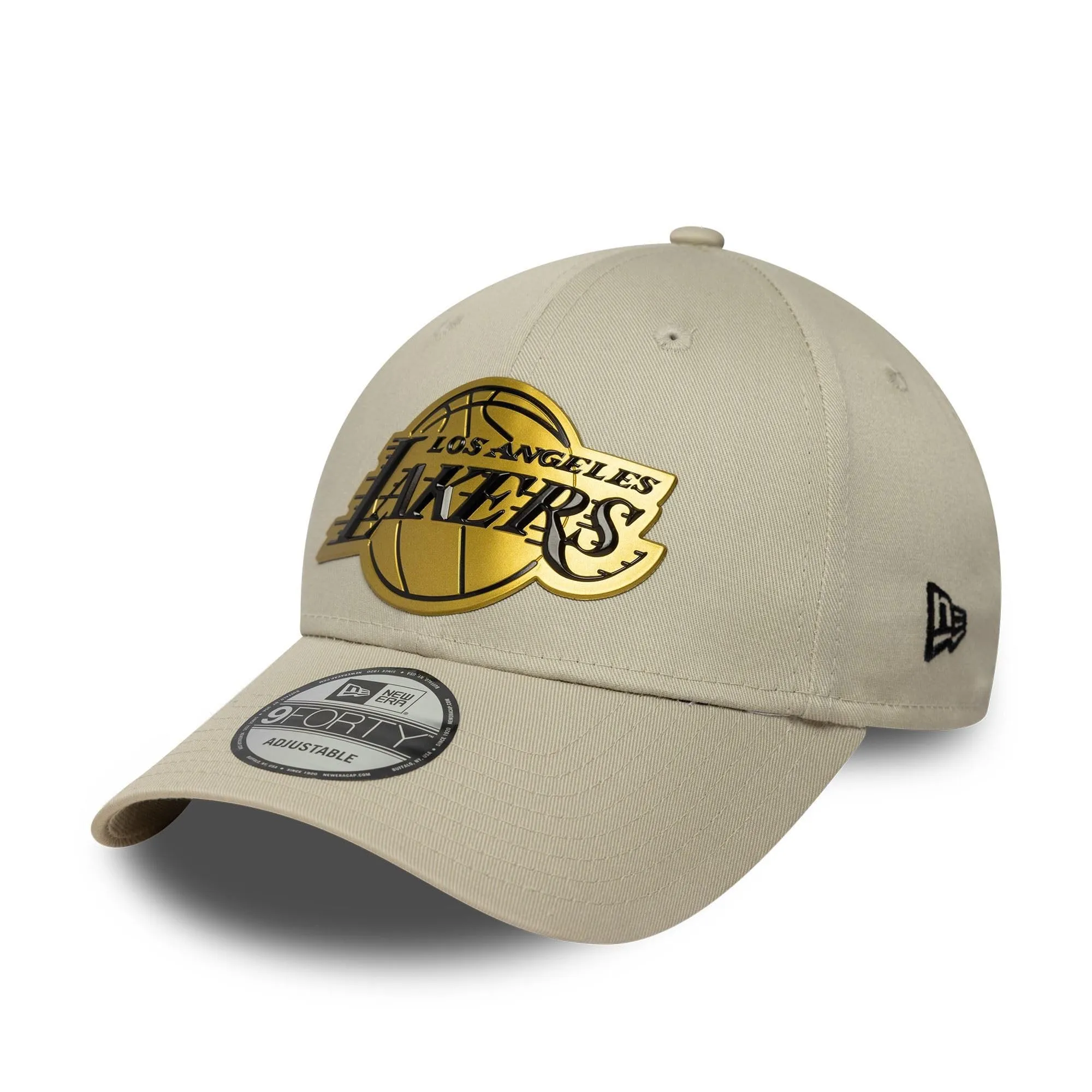 New Era Los Angeles Lakers NBA Metallic 9Forty Snapback Cap Beige - immagine 1