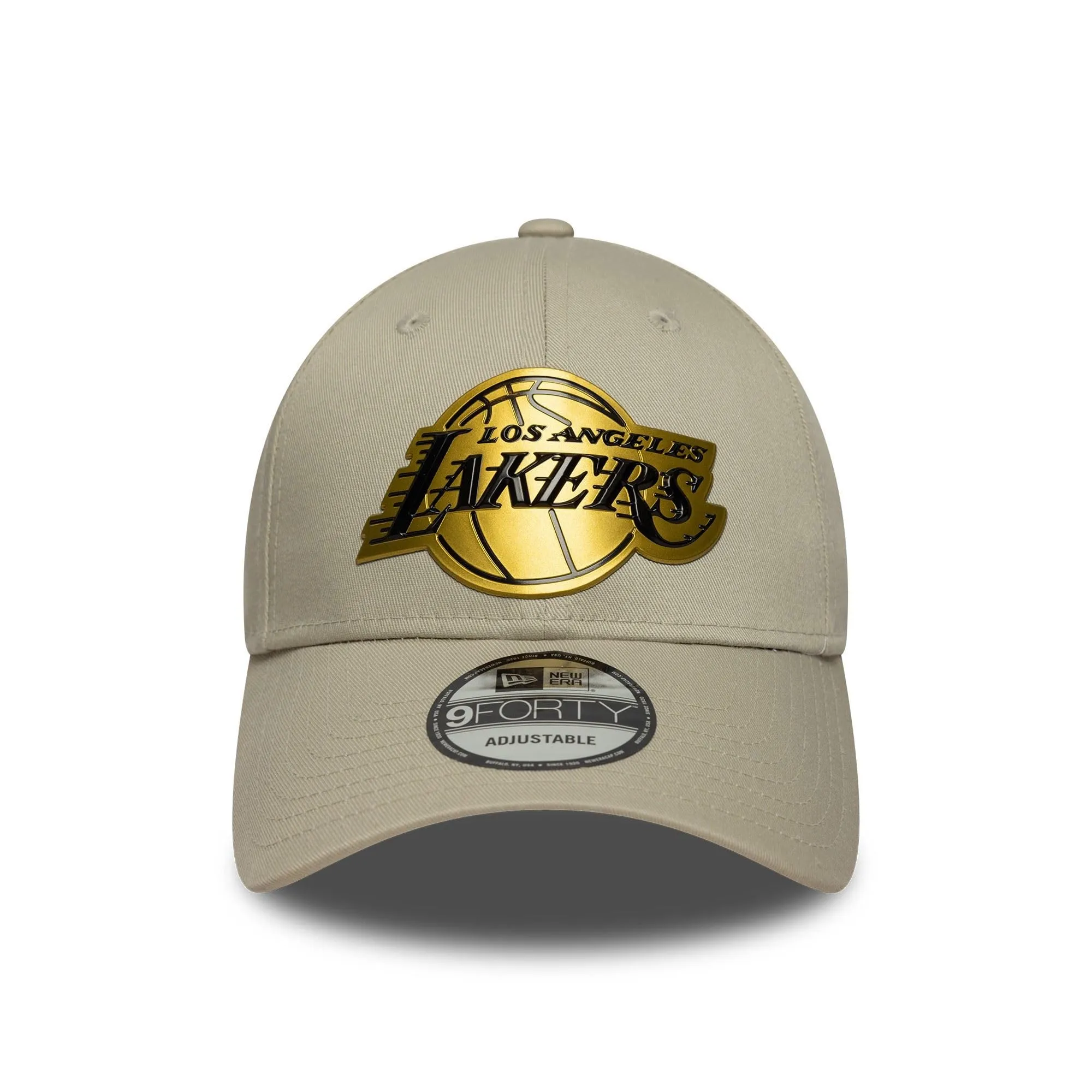 New Era Los Angeles Lakers NBA Metallic 9Forty Snapback Cap Beige - immagine 2