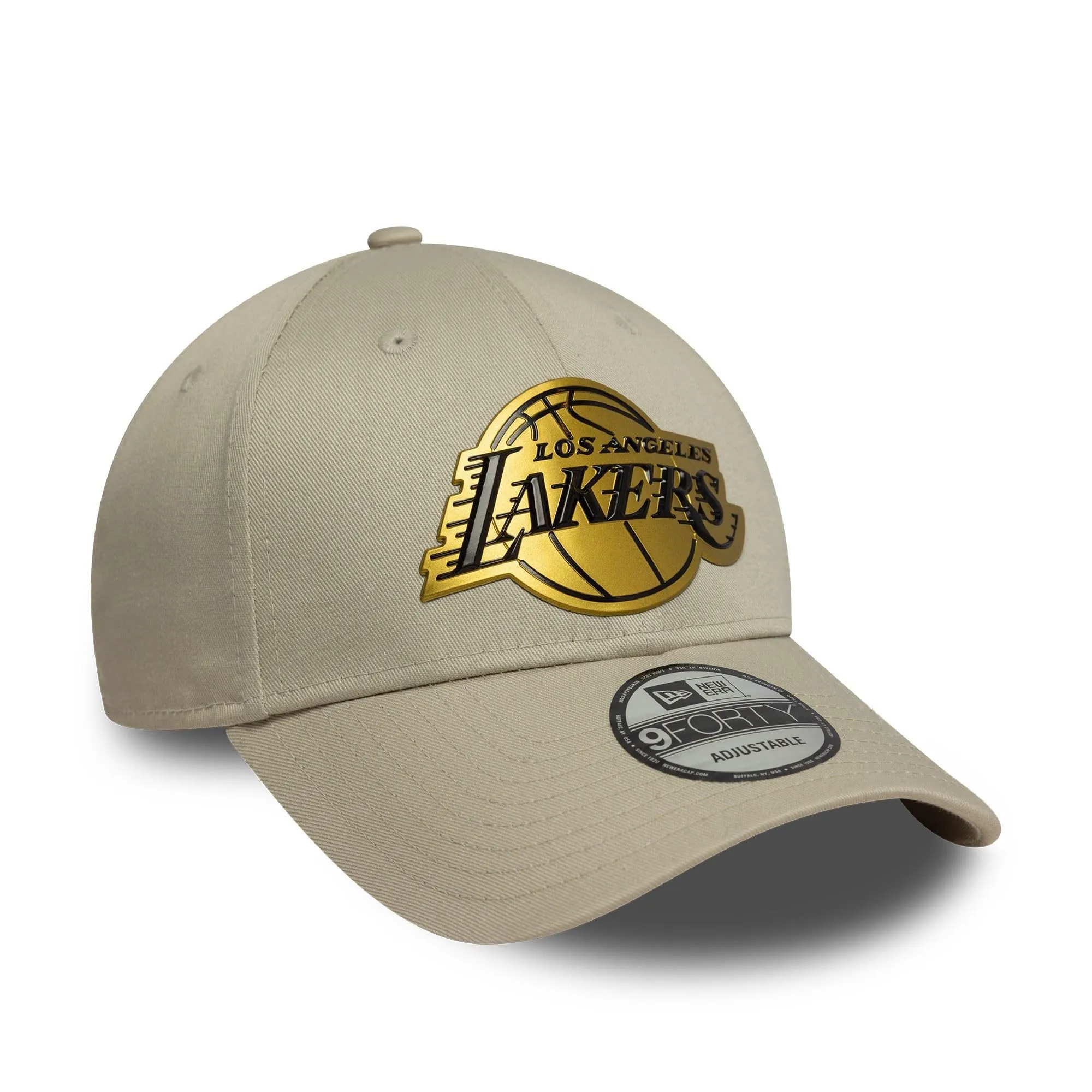New Era Los Angeles Lakers NBA Metallic 9Forty Snapback Cap Beige - immagine 3