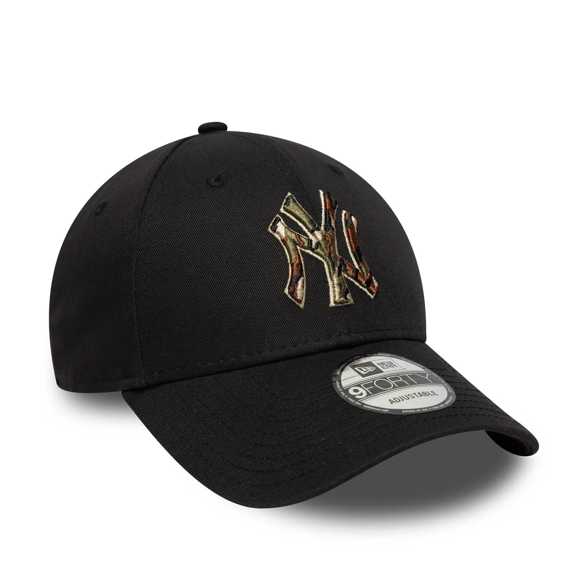 New Era New York Yankees MLB Outline Camo 9Forty Cap - Nero - immagine 3
