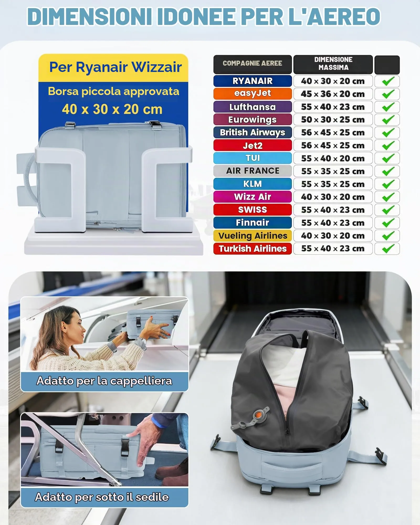 SZLX Zaino da Viaggio Sottovuoto con Pompa 40x30x20 per Ryanair e Wizzair, Impermeabile con Scomparto per Laptop 14 Pollici e Scomparto per Scarpe - immagine 3