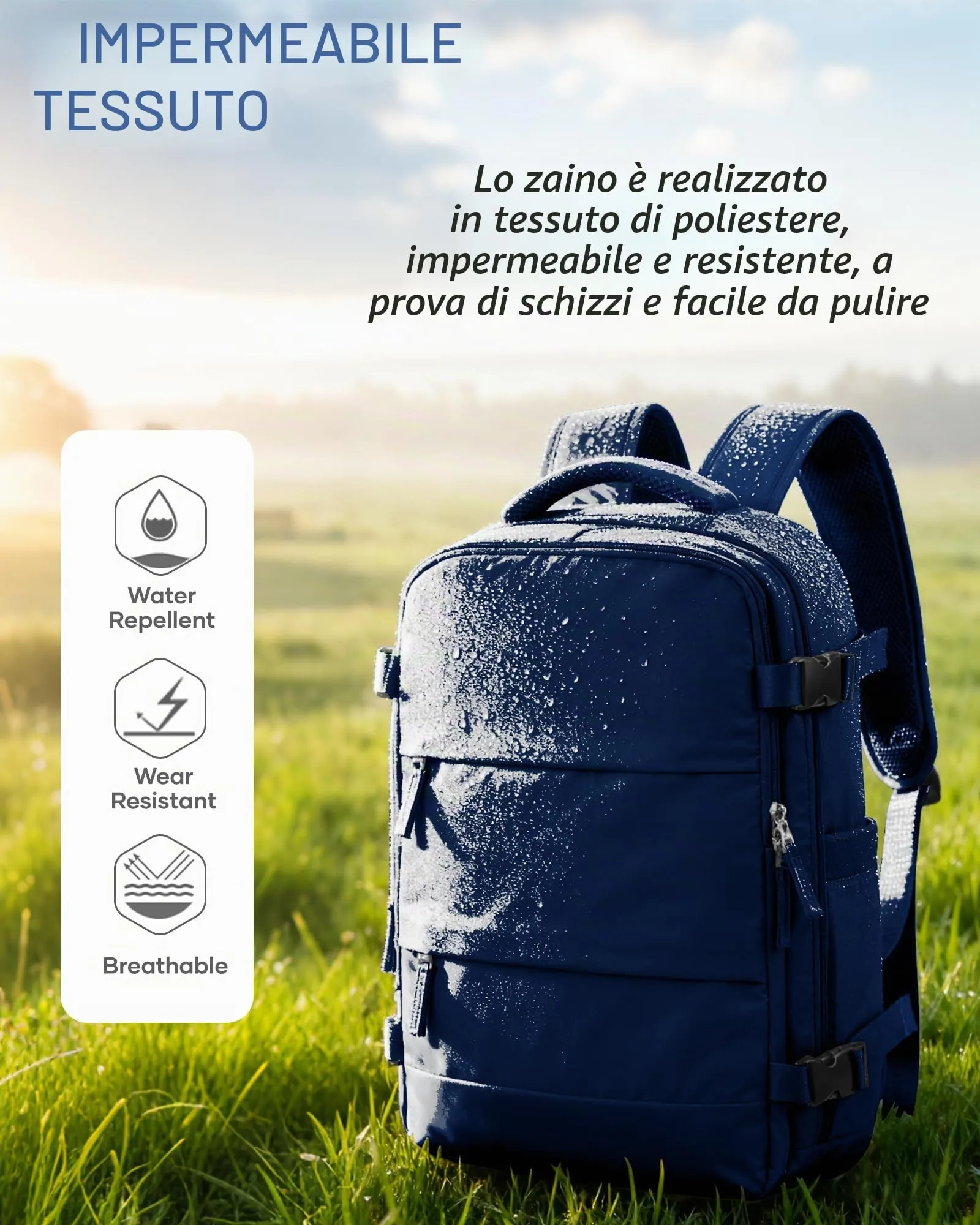 SZLX Zaino da Viaggio Sottovuoto con Pompa 40x30x20 Ryanair Wizzair Impermeabile con Scomparto Scarpe e Laptop 14 Pollici - immagine 9