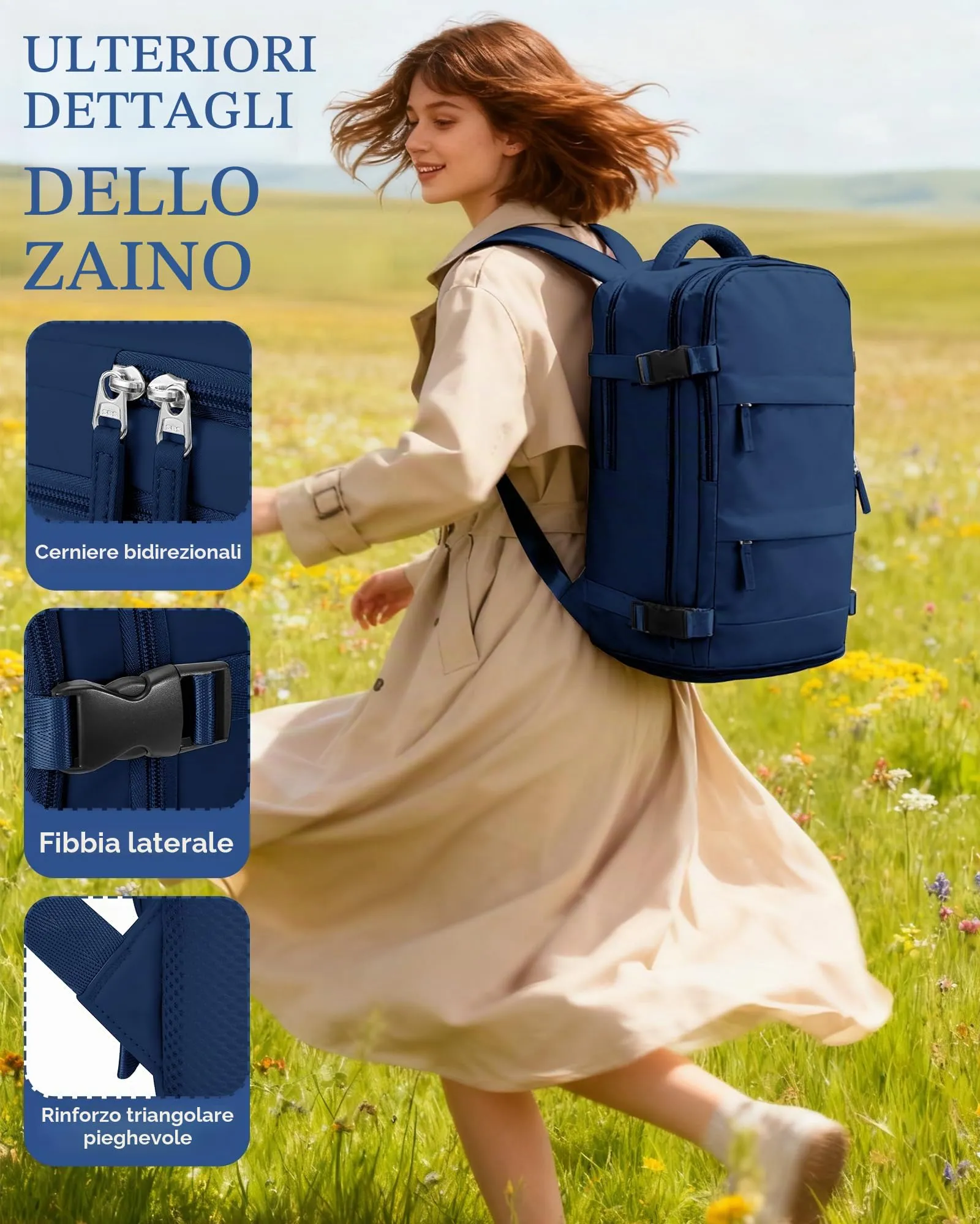 SZLX Zaino da Viaggio Sottovuoto con Pompa 40x30x20 Ryanair Wizzair Impermeabile con Scomparto Scarpe e Laptop 14 Pollici - immagine 10