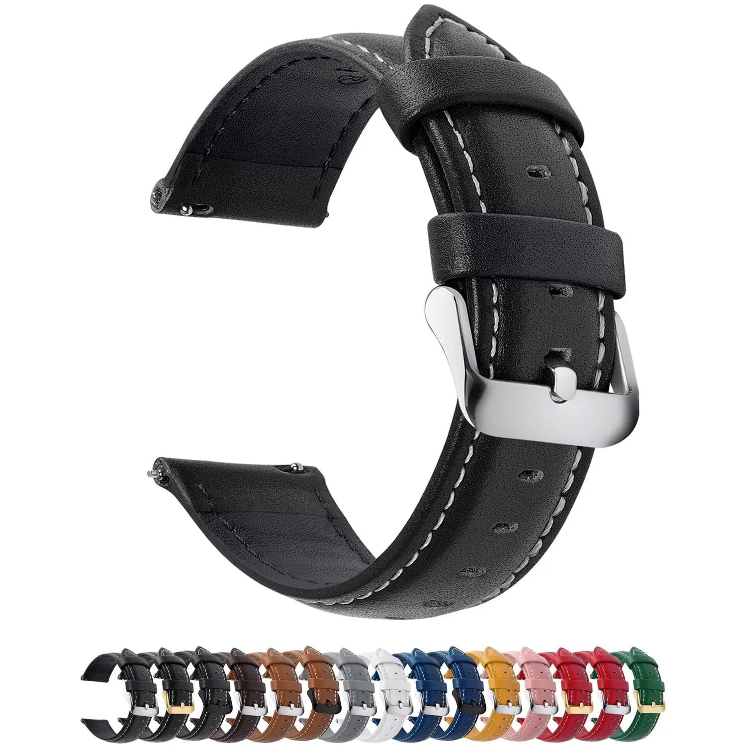 Fullmosa Cinturino per Orologio 12mm in Pelle a Sgancio Rapido - immagine 1