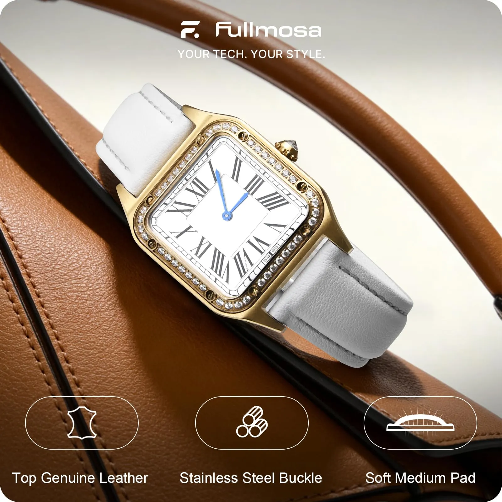 Fullmosa Cinturino per Orologio 12mm in Pelle a Sgancio Rapido - immagine 2