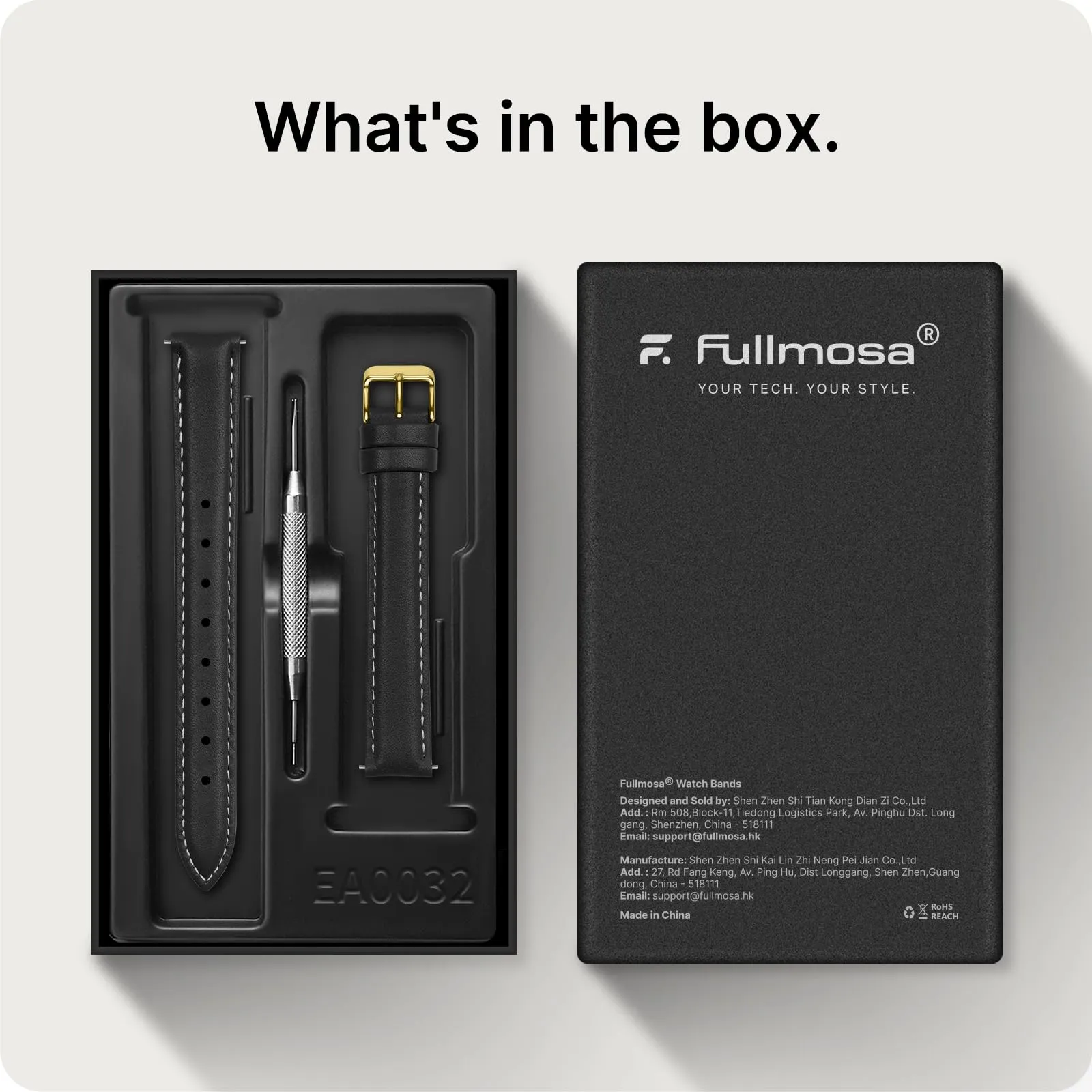 Fullmosa Cinturino in Pelle 14mm a Sgancio Rapido per Garmin Lily 2 e Lily 2 Active, Nero con Fibbia Oro - immagine 6