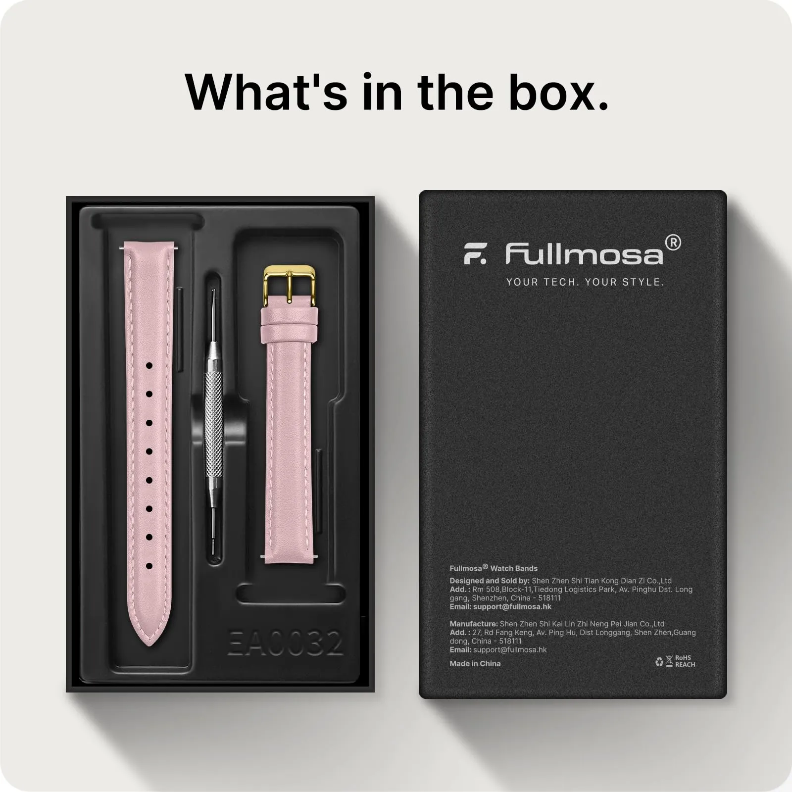 Fullmosa Cinturino in Pelle 14mm a Sgancio Rapido per Garmin Lily 2 e Lily 2 Active, Rosa Sabbia con Fibbia Oro - immagine 6