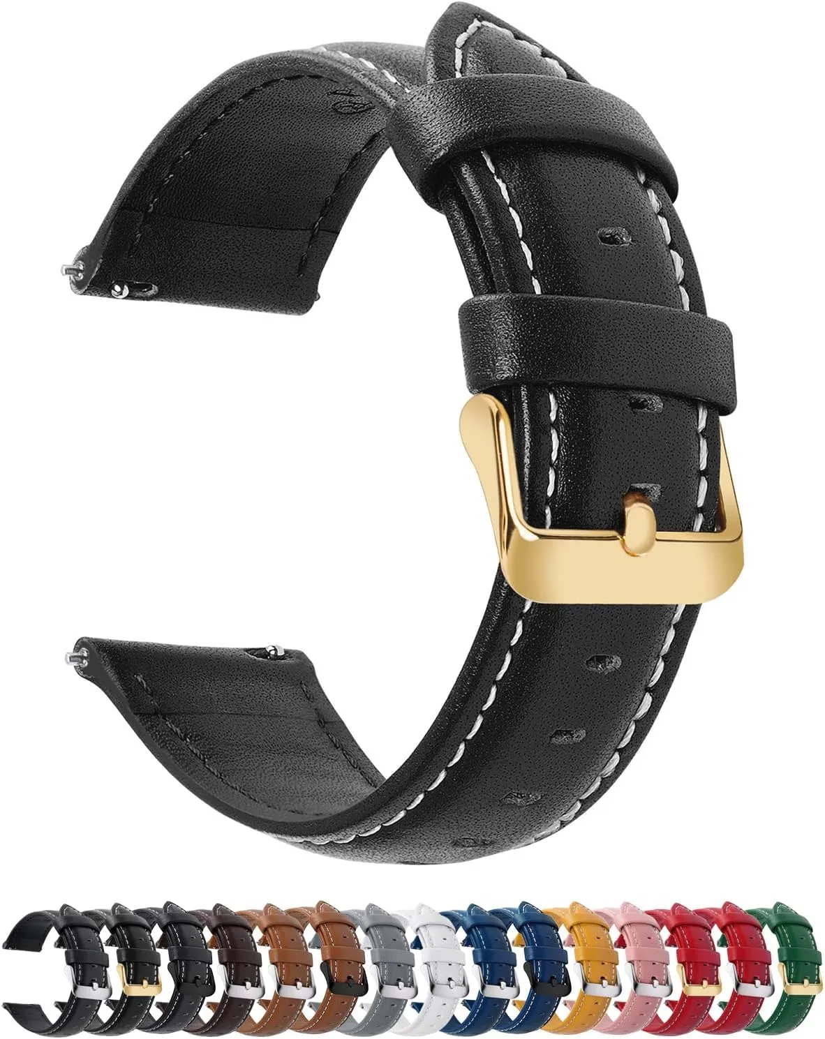Fullmosa Cinturino per Orologio in Pelle a Sgancio Rapido 16mm - immagine 1