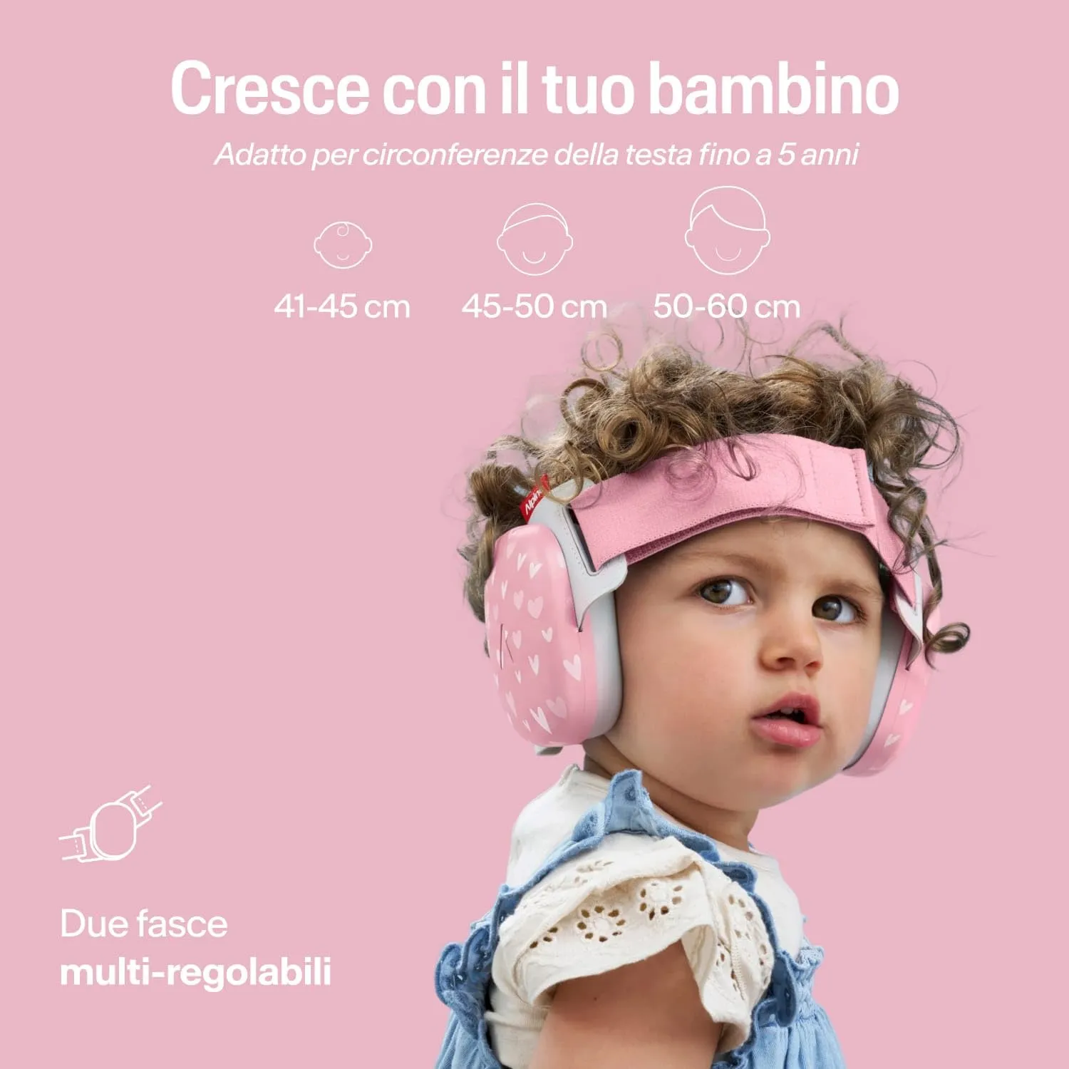 Alpine Muffy Baby Comfort Paraorecchie per Neonati e Bambini, Attenuazione 24 dB, Cuori - immagine 7
