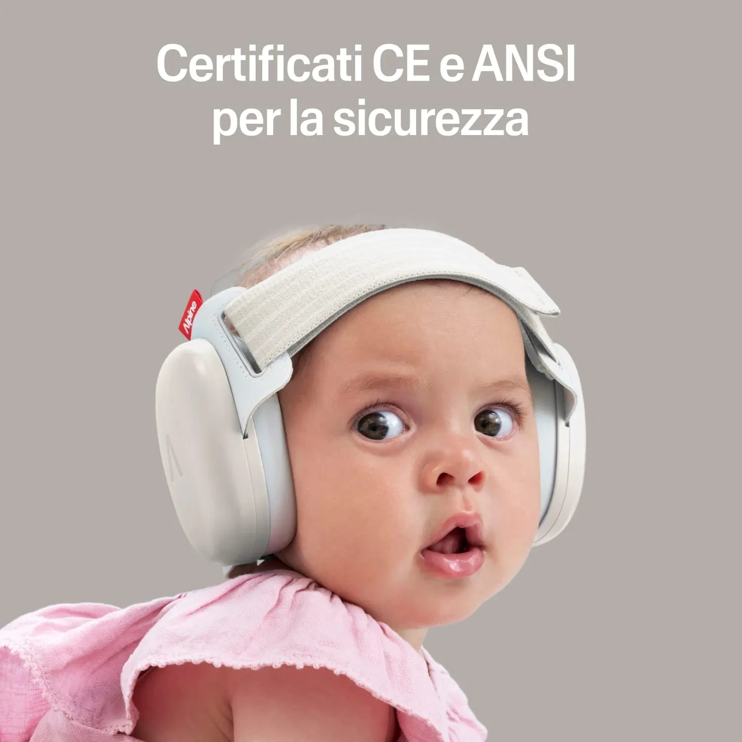 Alpine Muffy Baby Comfort Paraorecchie per Neonati e Bambini, Attenuazione 24 dB, Beige - immagine 4