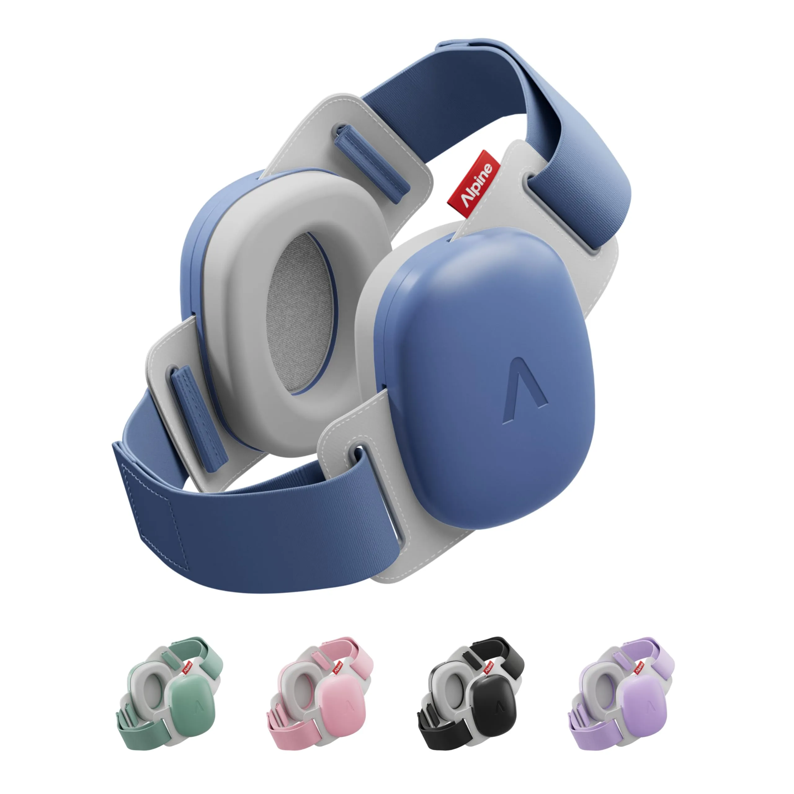 Alpine Muffy Baby Comfort Paraorecchie per Neonati e Bambini, Attenuazione 24 dB, Blu Denim - immagine 1