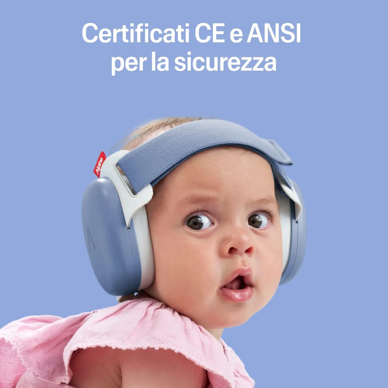 Alpine Muffy Baby Comfort Paraorecchie per Neonati e Bambini, Attenuazione 24 dB, Blu Denim - immagine 4