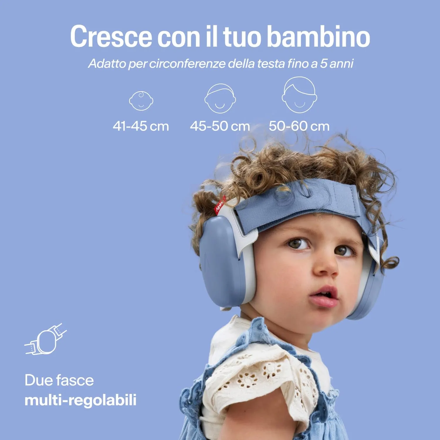 Alpine Muffy Baby Comfort Paraorecchie per Neonati e Bambini, Attenuazione 24 dB, Blu Denim - immagine 6