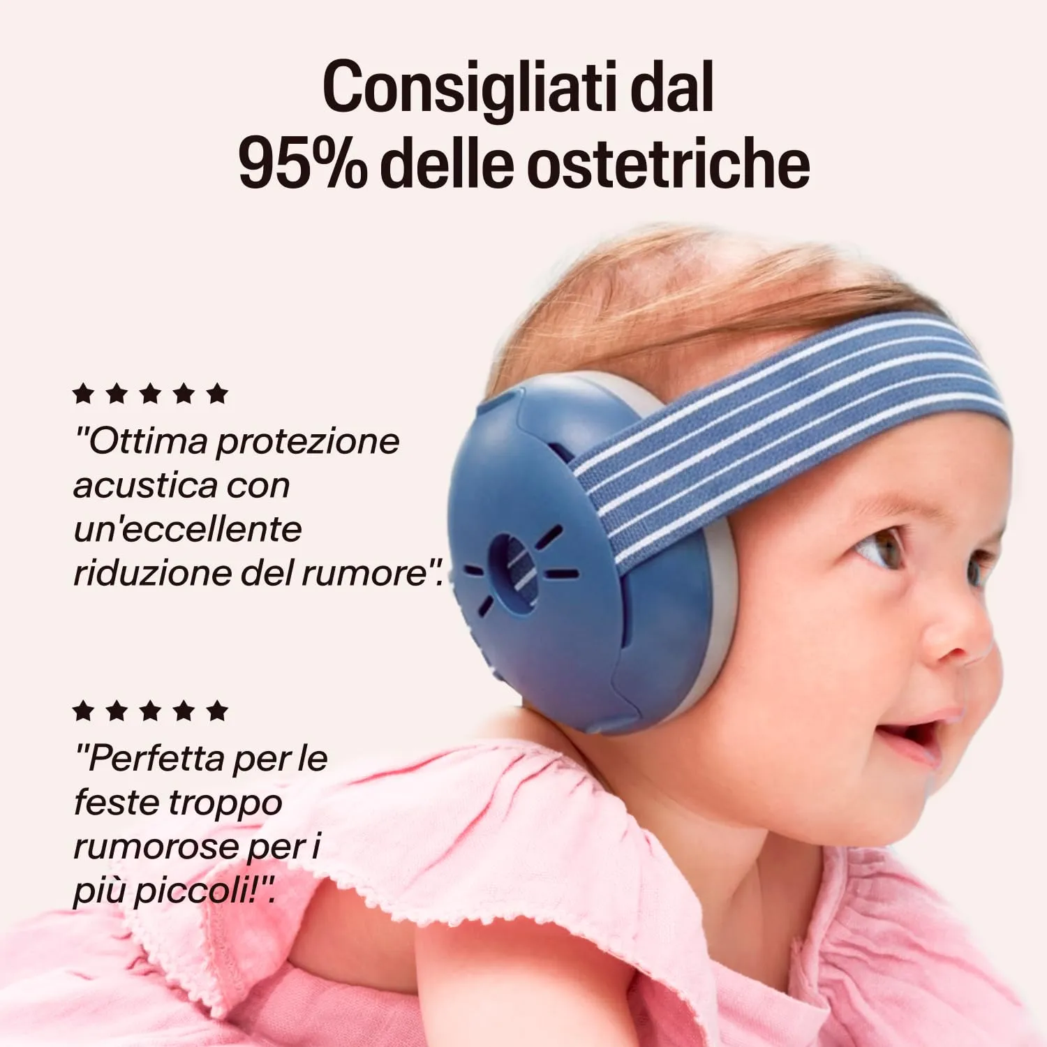 Alpine Muffy Baby Cuffie antirumore per neonati e bambini piccoli fino a 36 mesi, Blu Denim - immagine 4