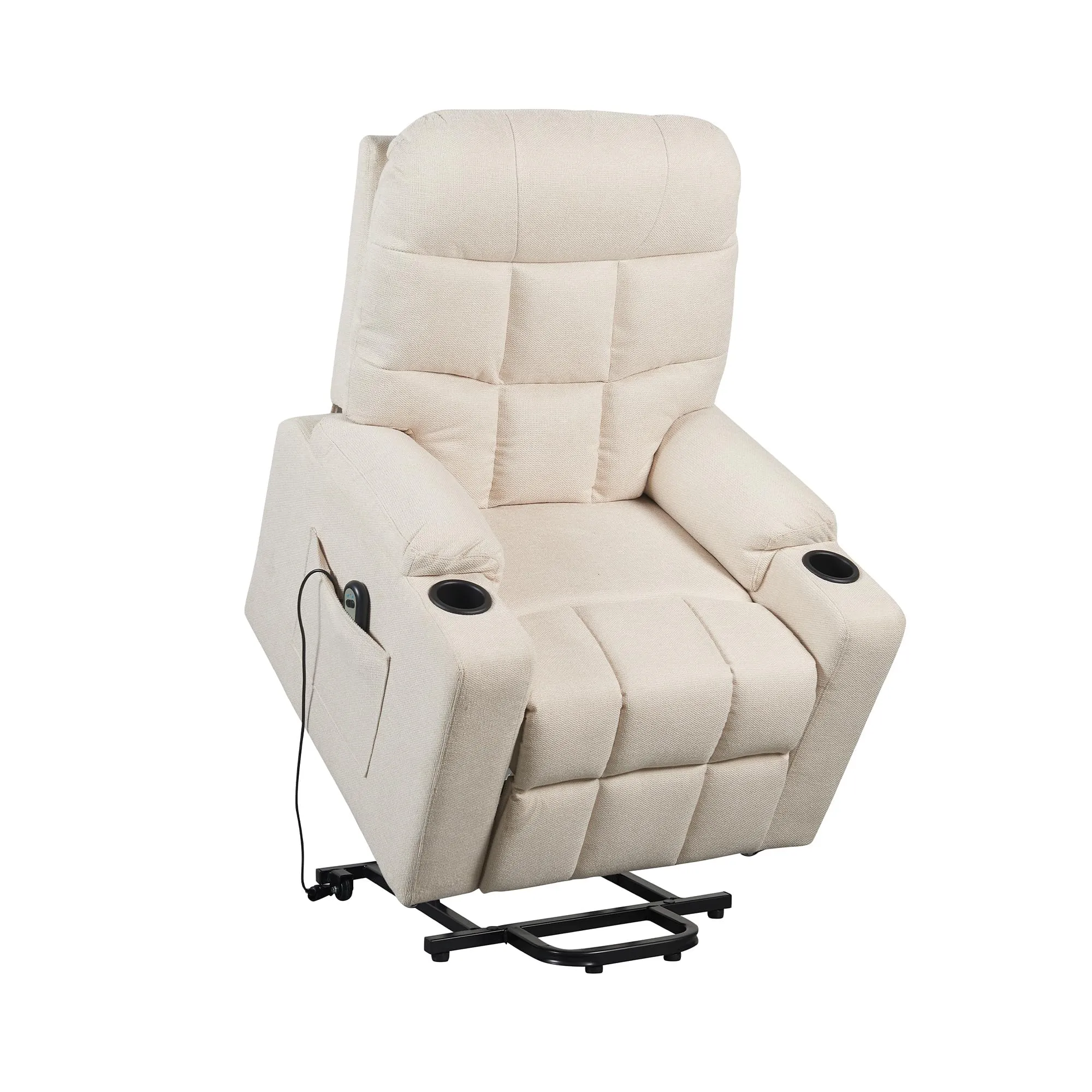 Poltrone Italia Patty 1 Poltrona Relax Alzapersona con Kit 4 Ruote, Beige - immagine 2