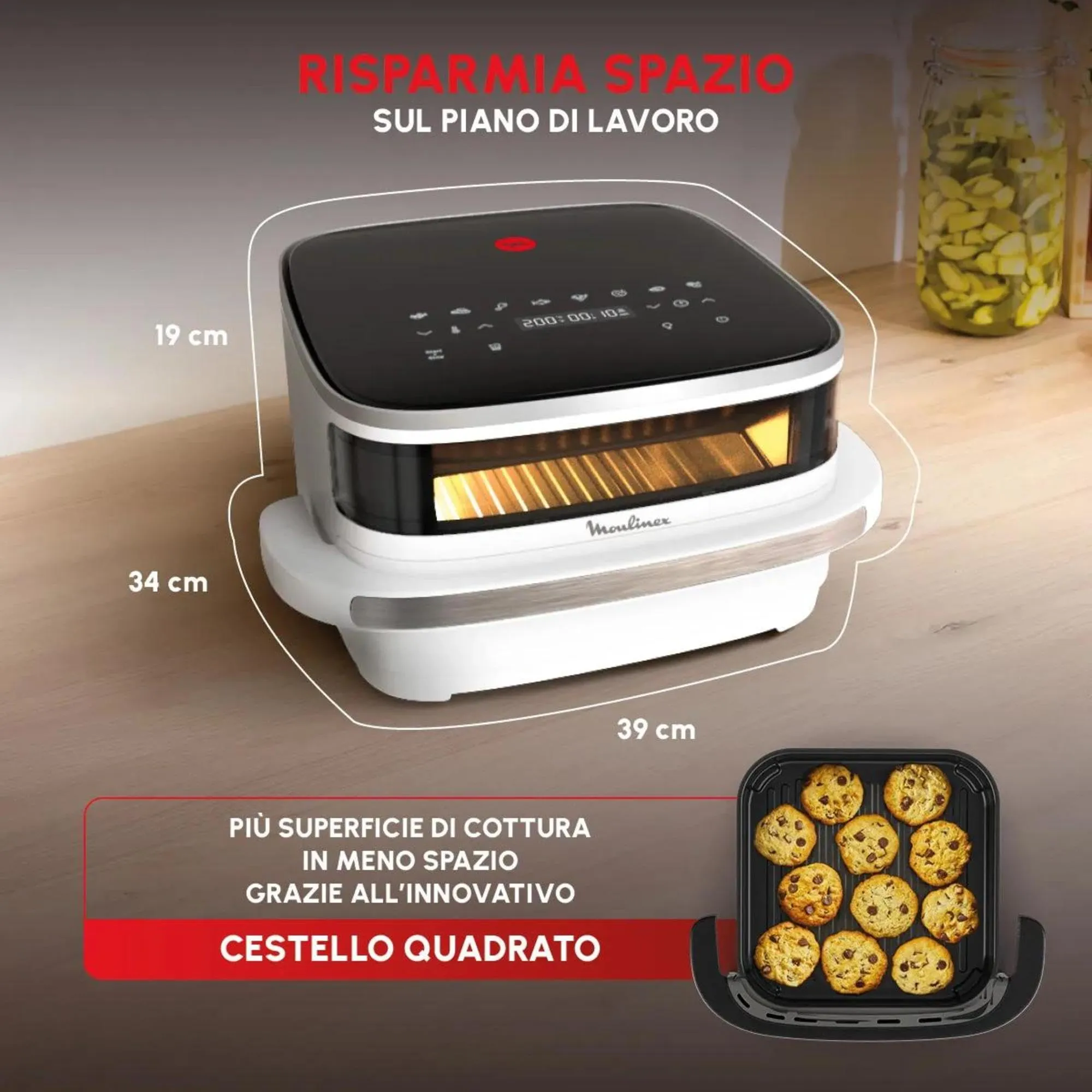 Moulinex Easy Fry XL Surface Friggitrice ad Aria AL4001 Bianco - immagine 4