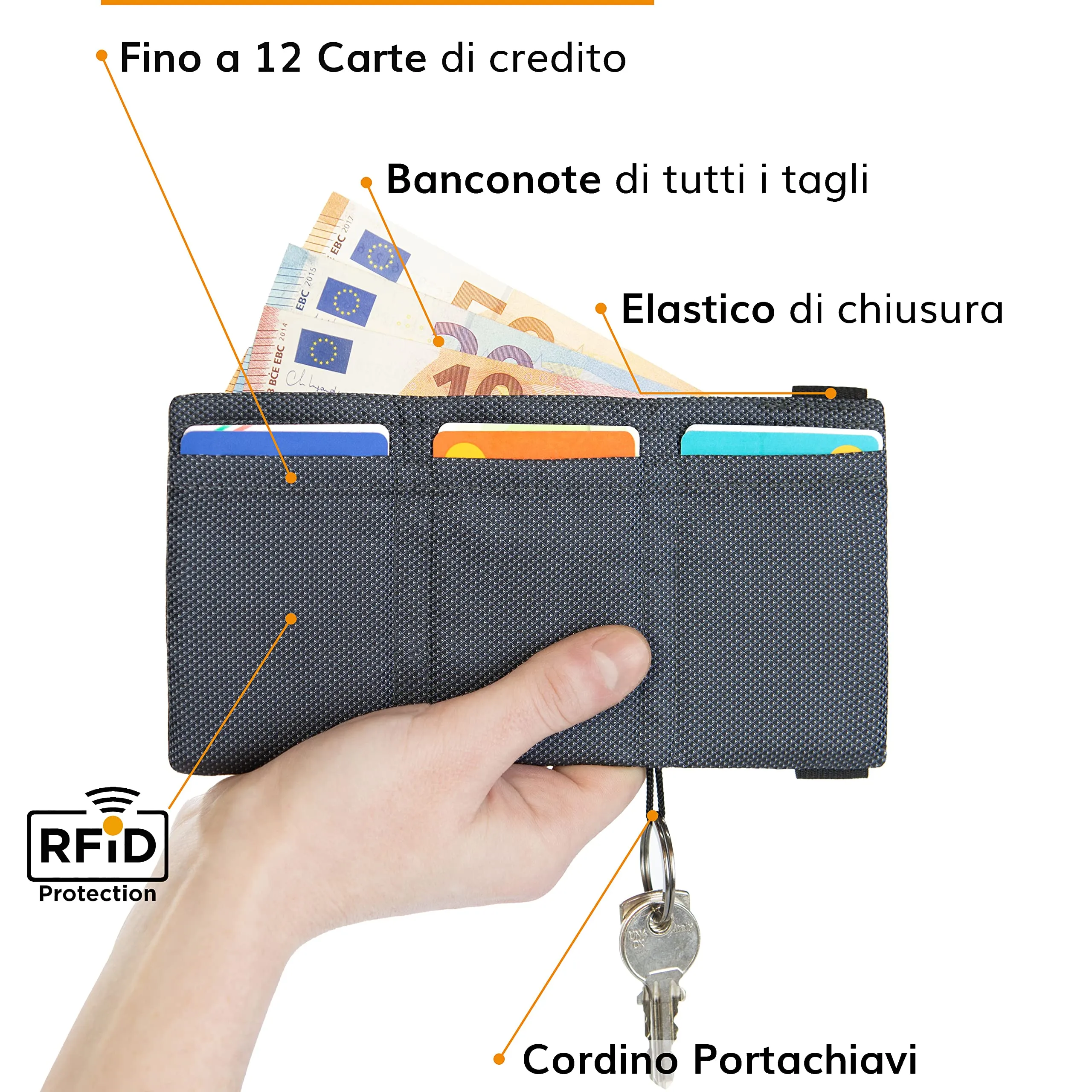 Guggiari Portafoglio Uomo Slim con Protezione RFID - Oxford - immagine 4