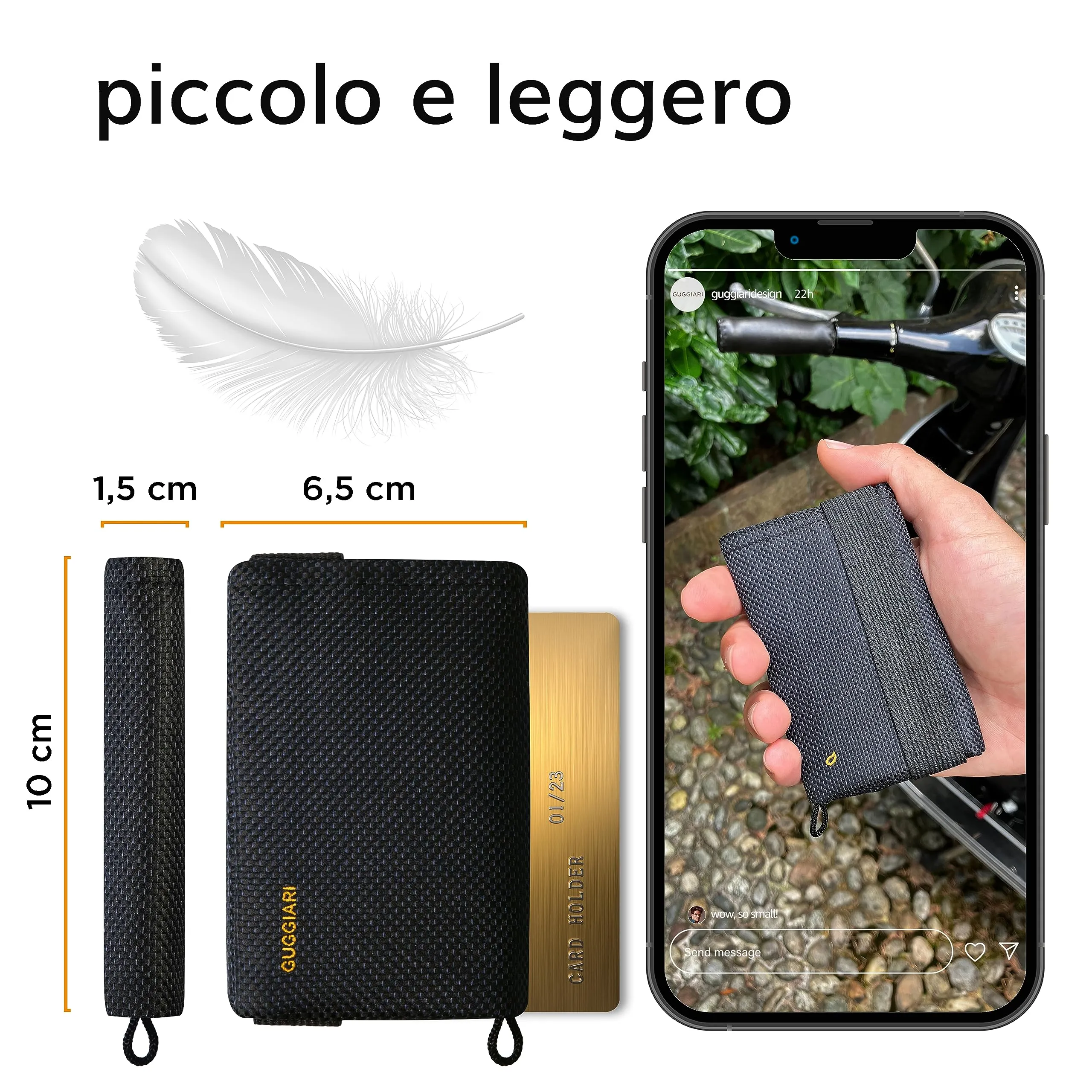Guggiari Portafoglio Uomo Slim con Protezione RFID - Carbon - immagine 3