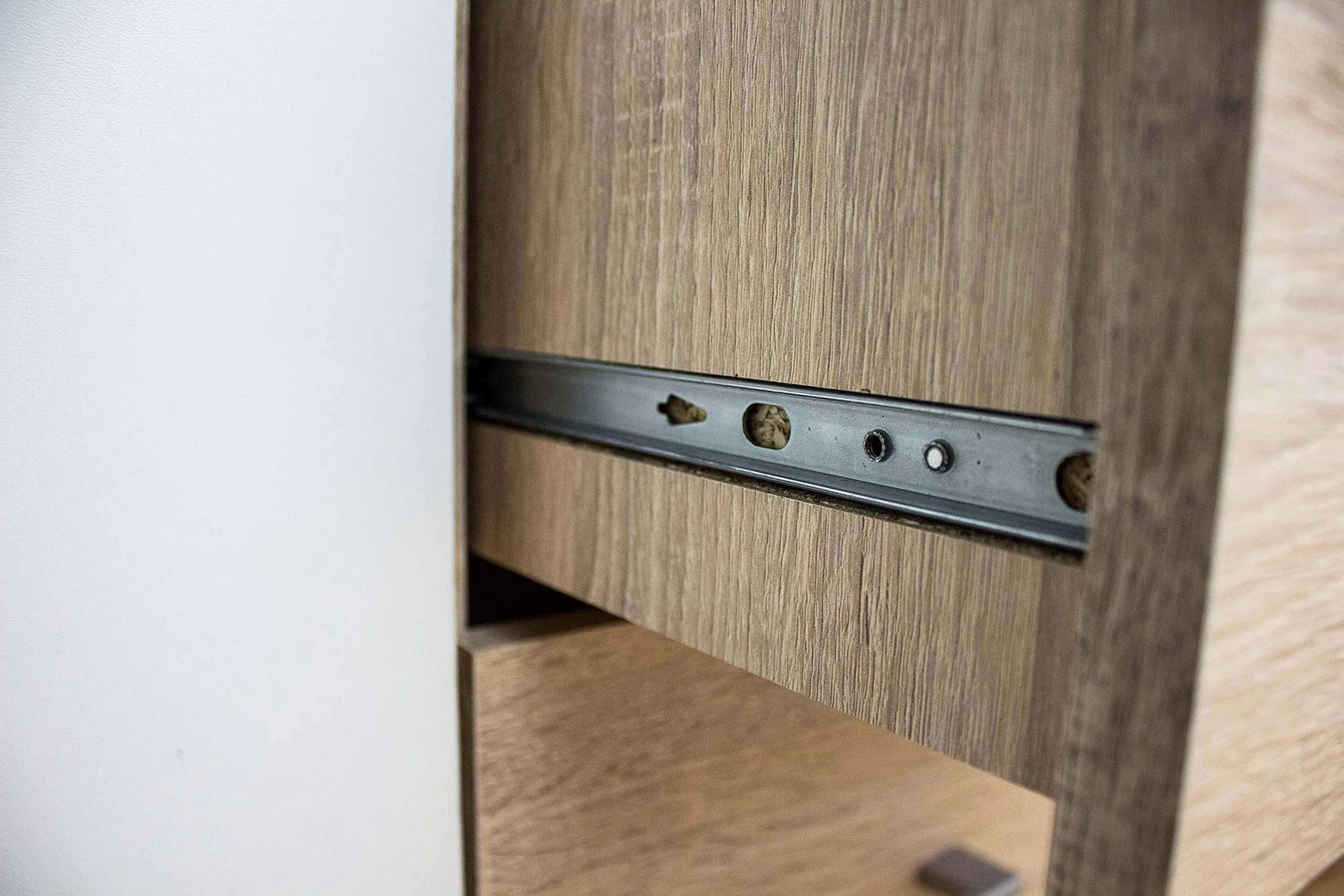 Avanti Trendstore Doro Cassettiera da Ingresso con 4 Ante e 3 Cassetti in Legno Truciolare, 139x90x34 cm - immagine 7