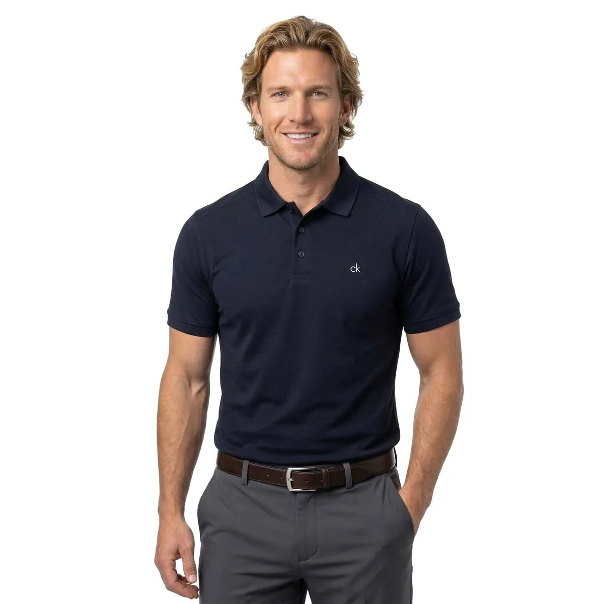 Calvin Klein Polo Golf Uomo Campus Blu Marino - M - immagine 2