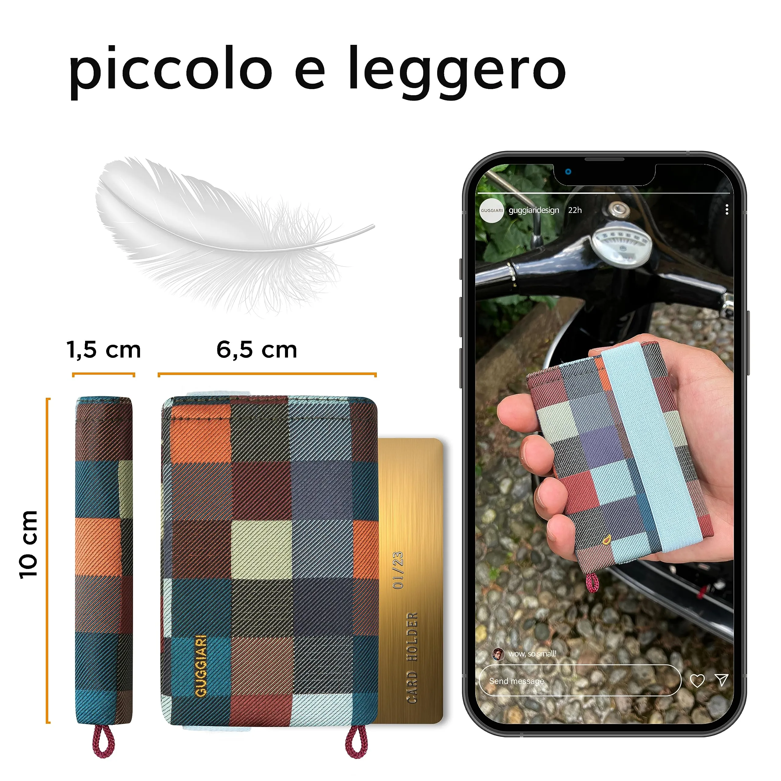 GUGGIARI Portafoglio Uomo Slim con Protezione RFID - Multicheck - immagine 3