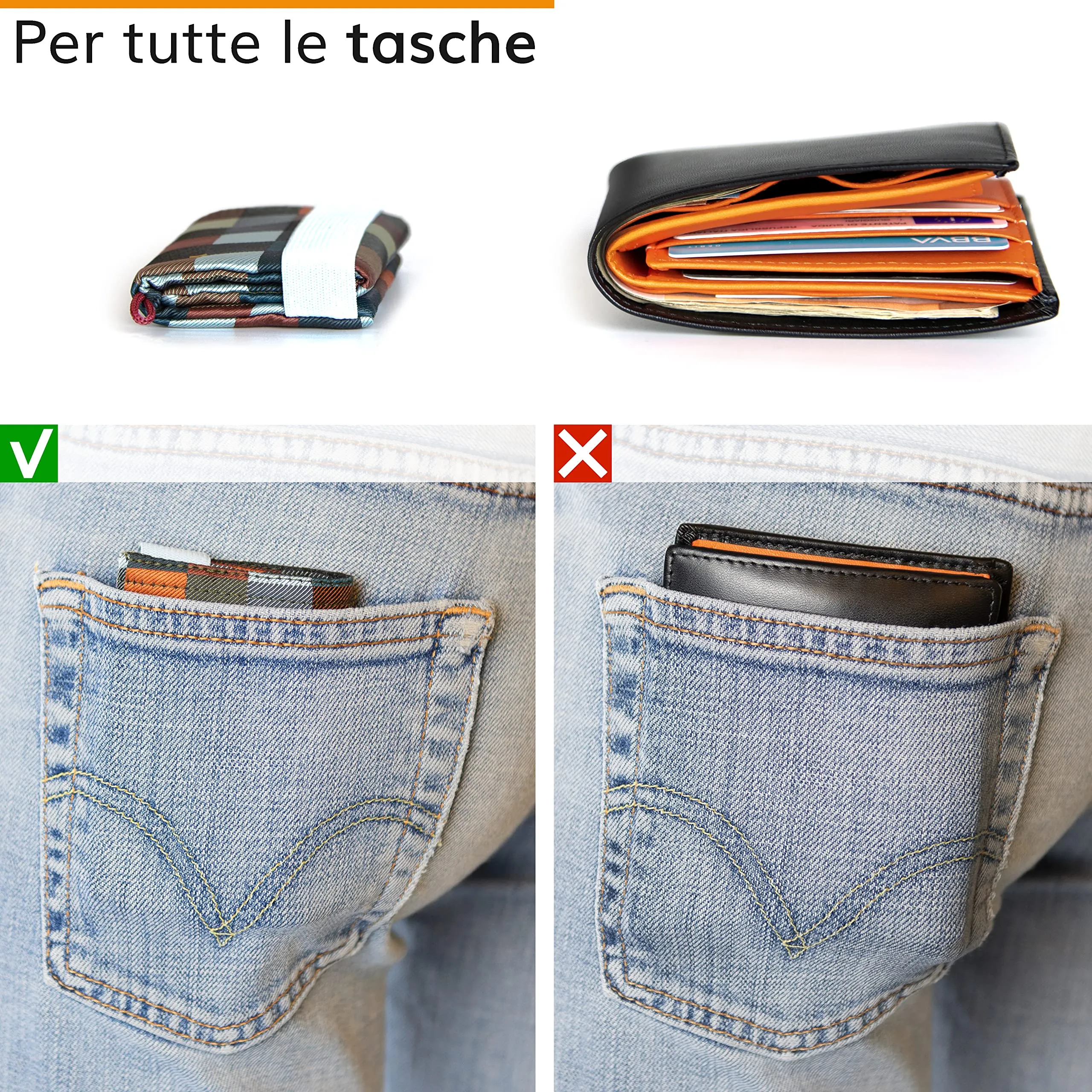 GUGGIARI Portafoglio Uomo Slim con Protezione RFID - Multicheck - immagine 6