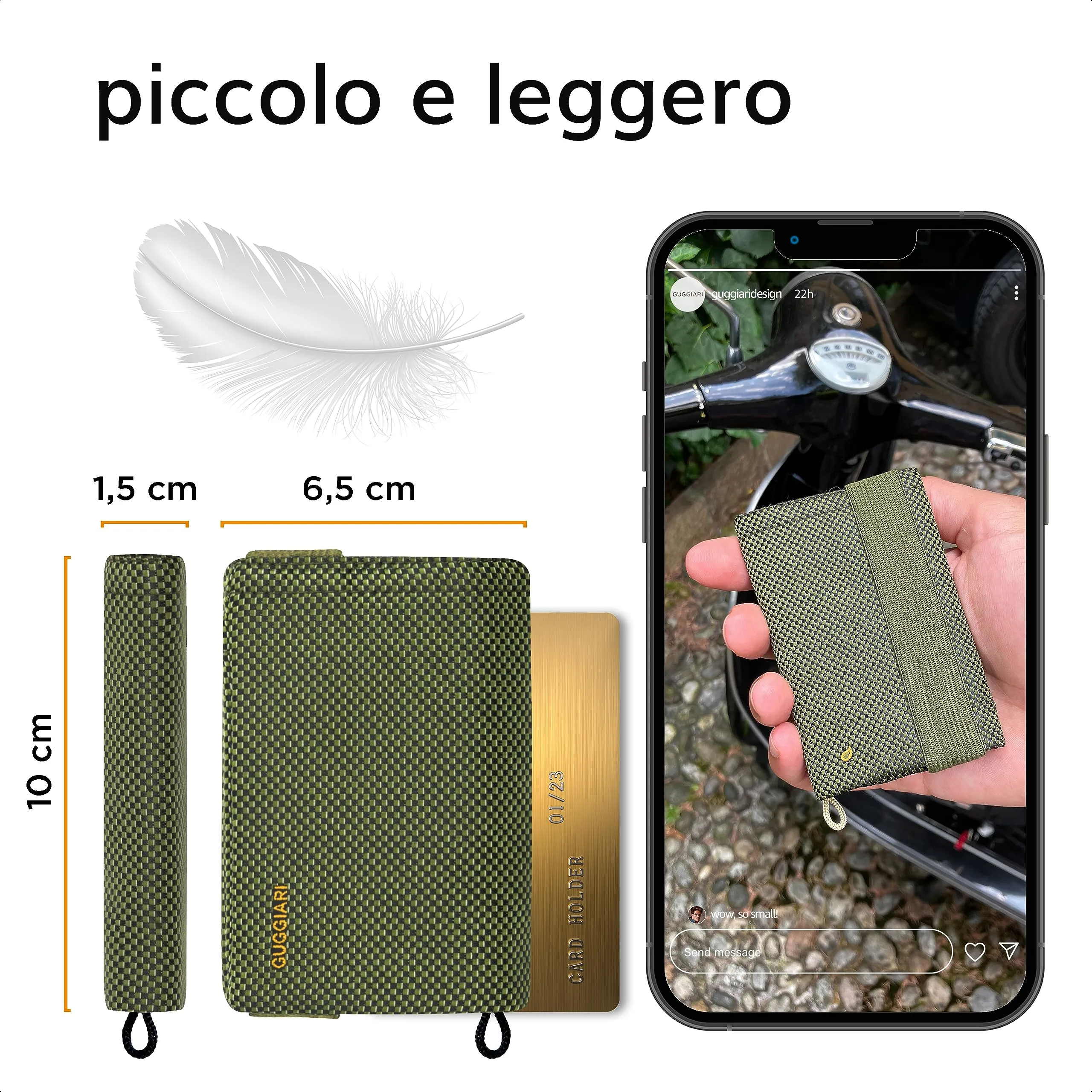 Guggiari Portafoglio Uomo Slim con Protezione RFID - Green - immagine 3