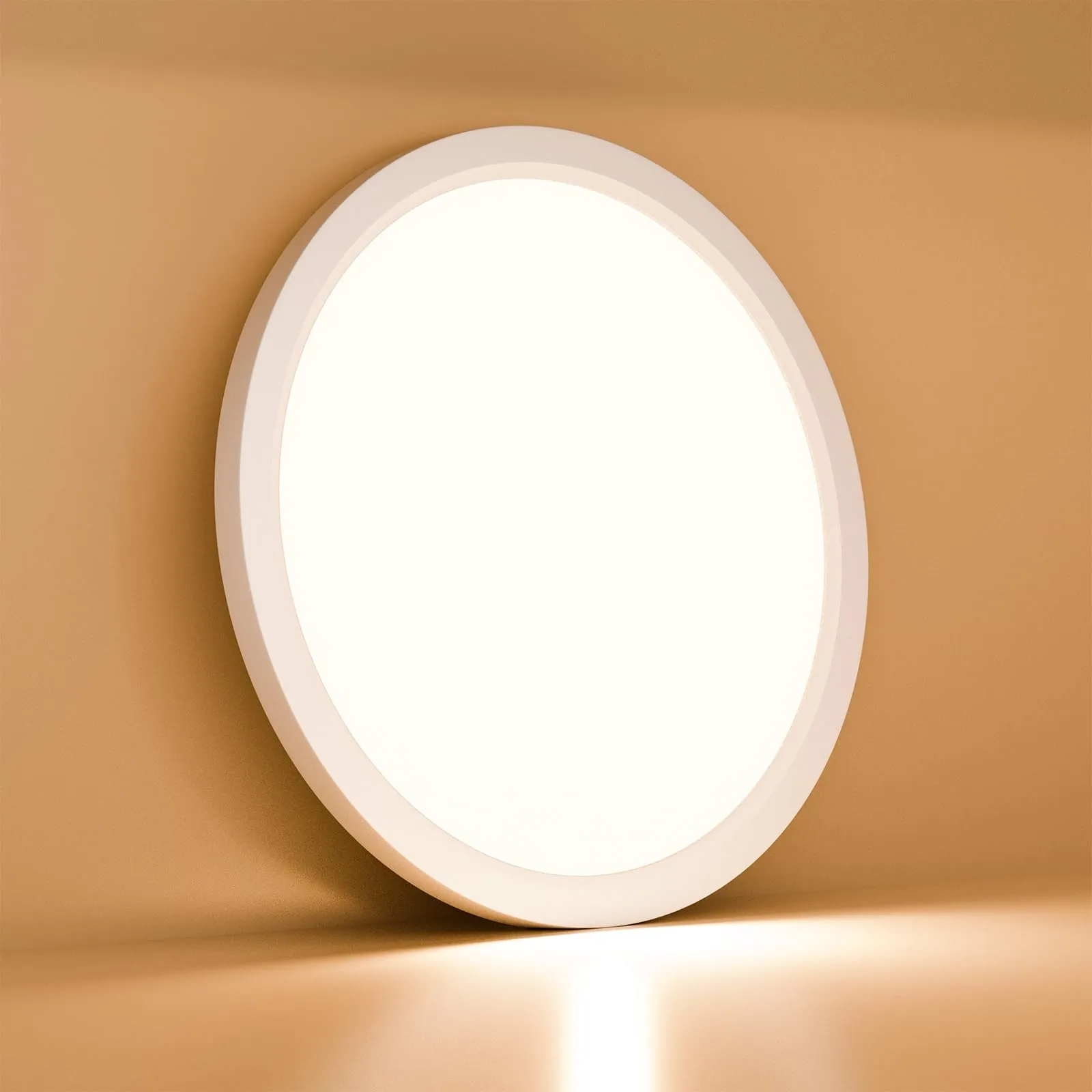 LQWELL Plafoniera LED Ultra Sottile Bianco Ø22cm 18W 3000K - immagine 2